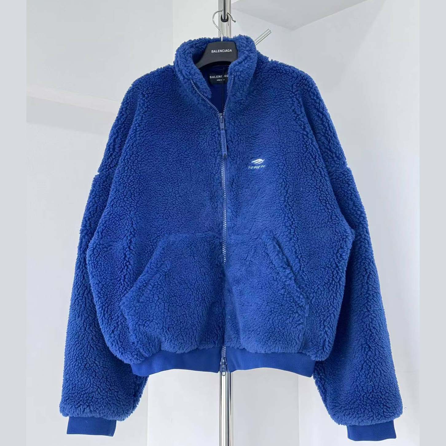 Balenciaga 3B Sports Icon Ski Zip-Up Jacket In Light Marine Blue - DopestKickz