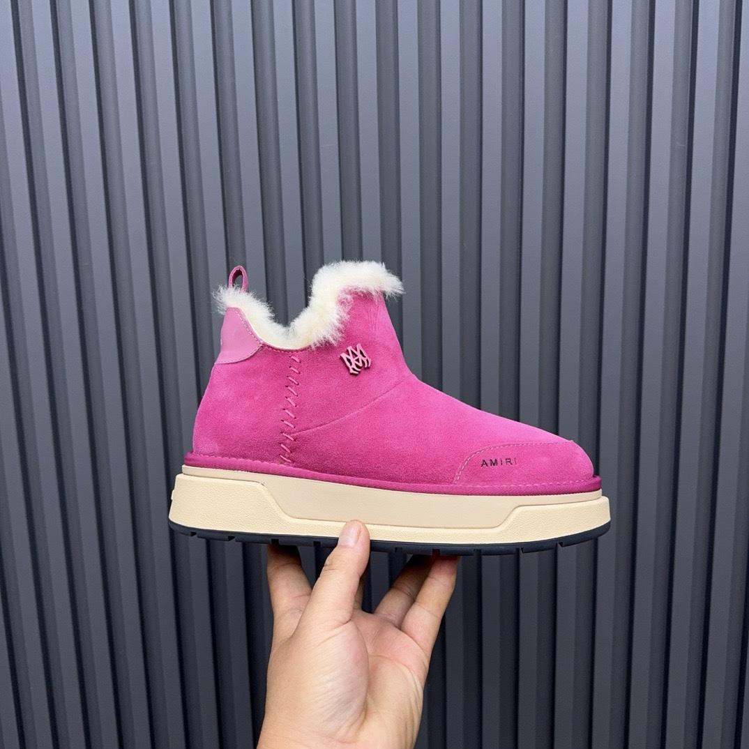 Amiri Malibu Shearling Lined Suede Boots - DopestKickz