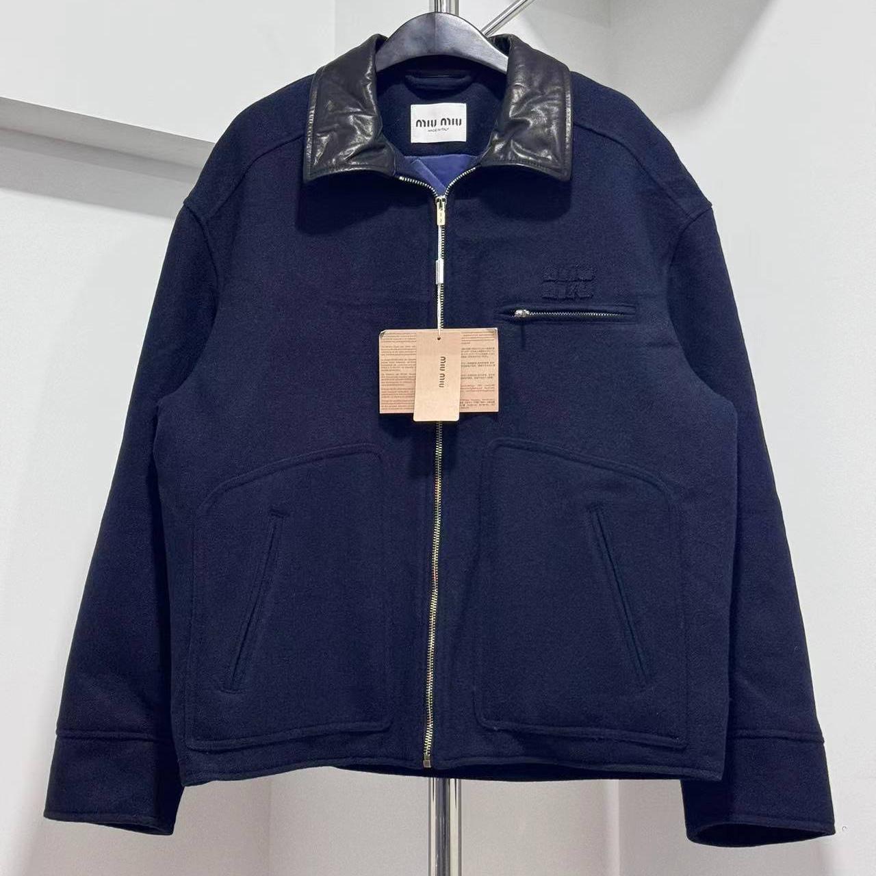 Miu Miu Washed Wool Cloth Blouson Jacket - DopestKickz