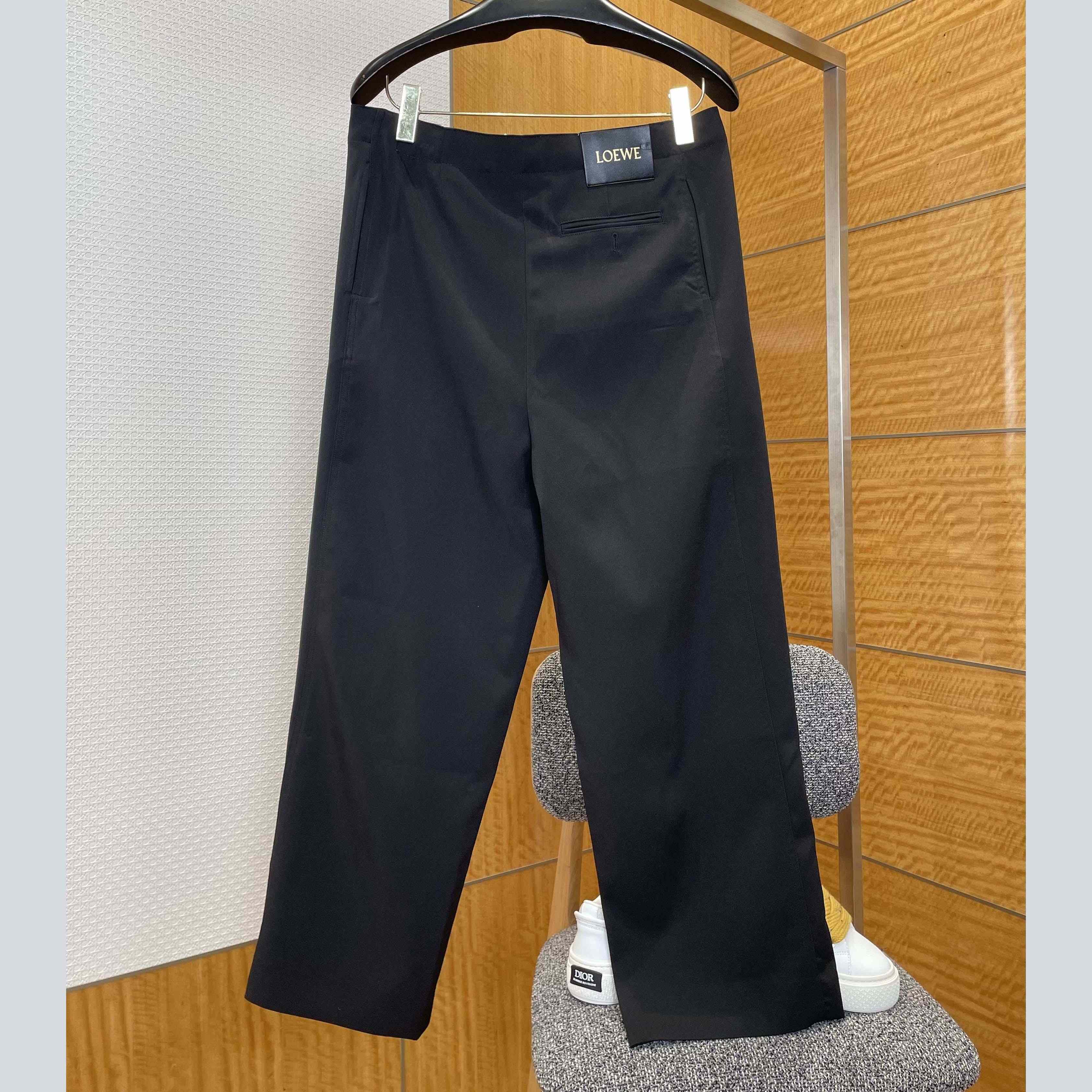 Loewe Belted Trousers In Wool And Silk - DopestKickz