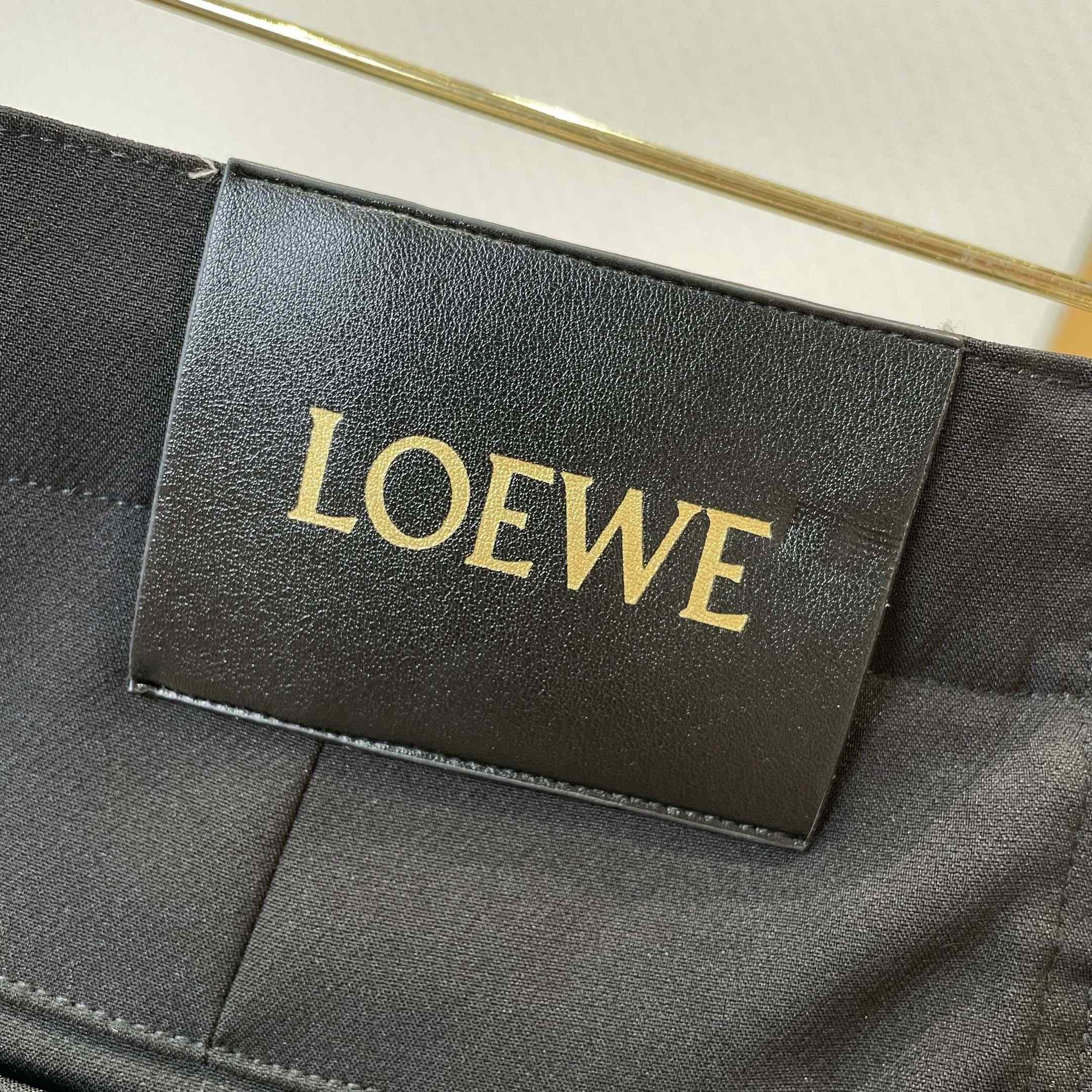 Loewe Belted Trousers In Wool And Silk - DopestKickz