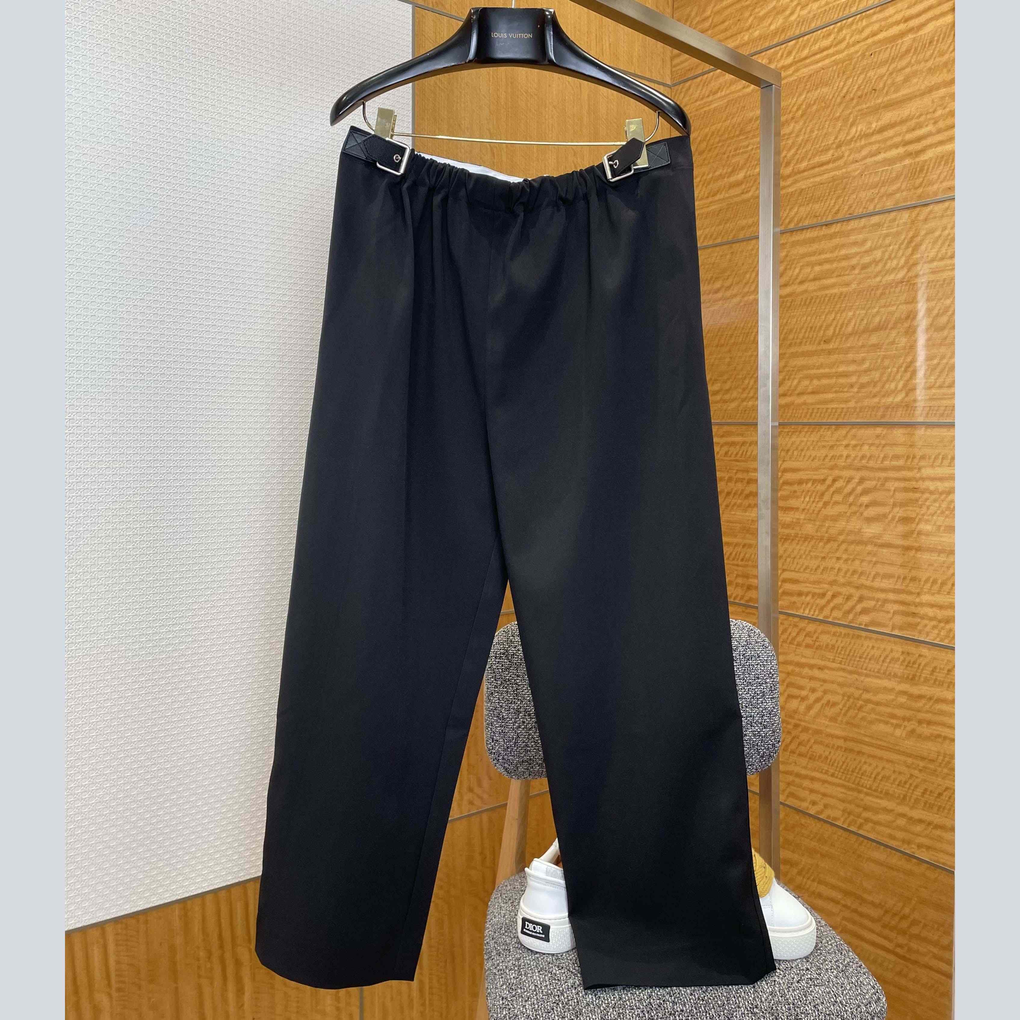 Loewe Belted Trousers In Wool And Silk - DopestKickz