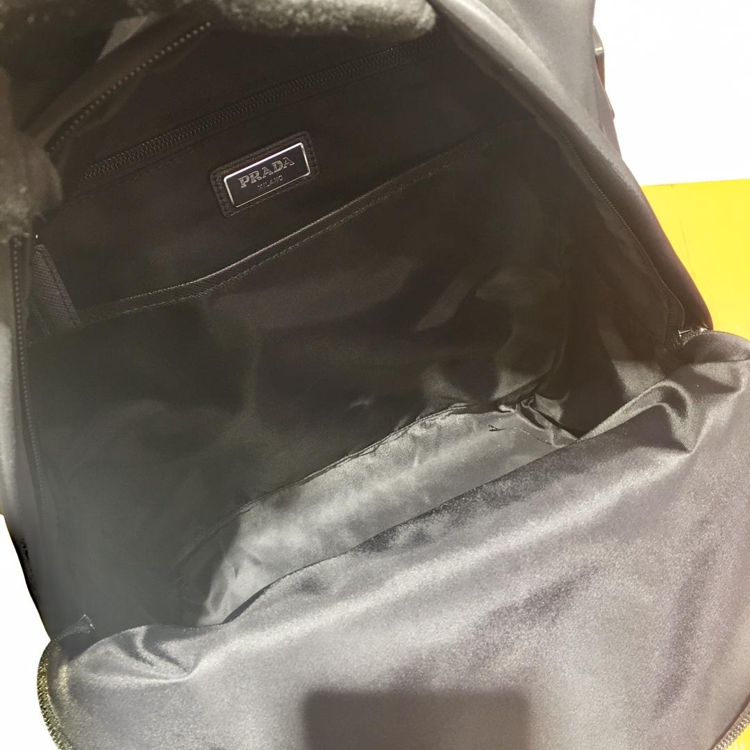 Prada Black Nylon And Saffiano Backpack   29*40*17cm - DopestKickz