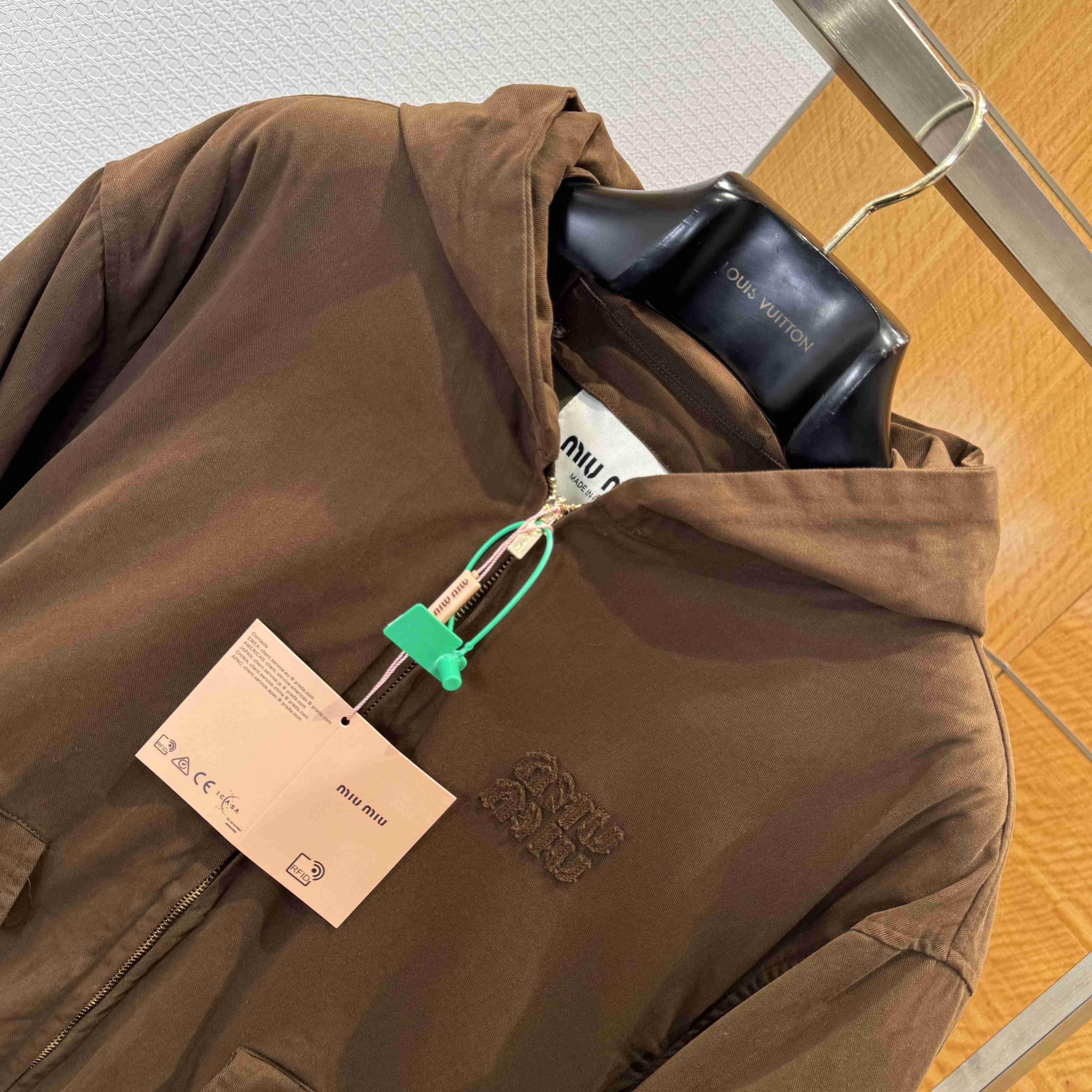 Miu Miu Logo Denim Bomber Jacket - DopestKickz