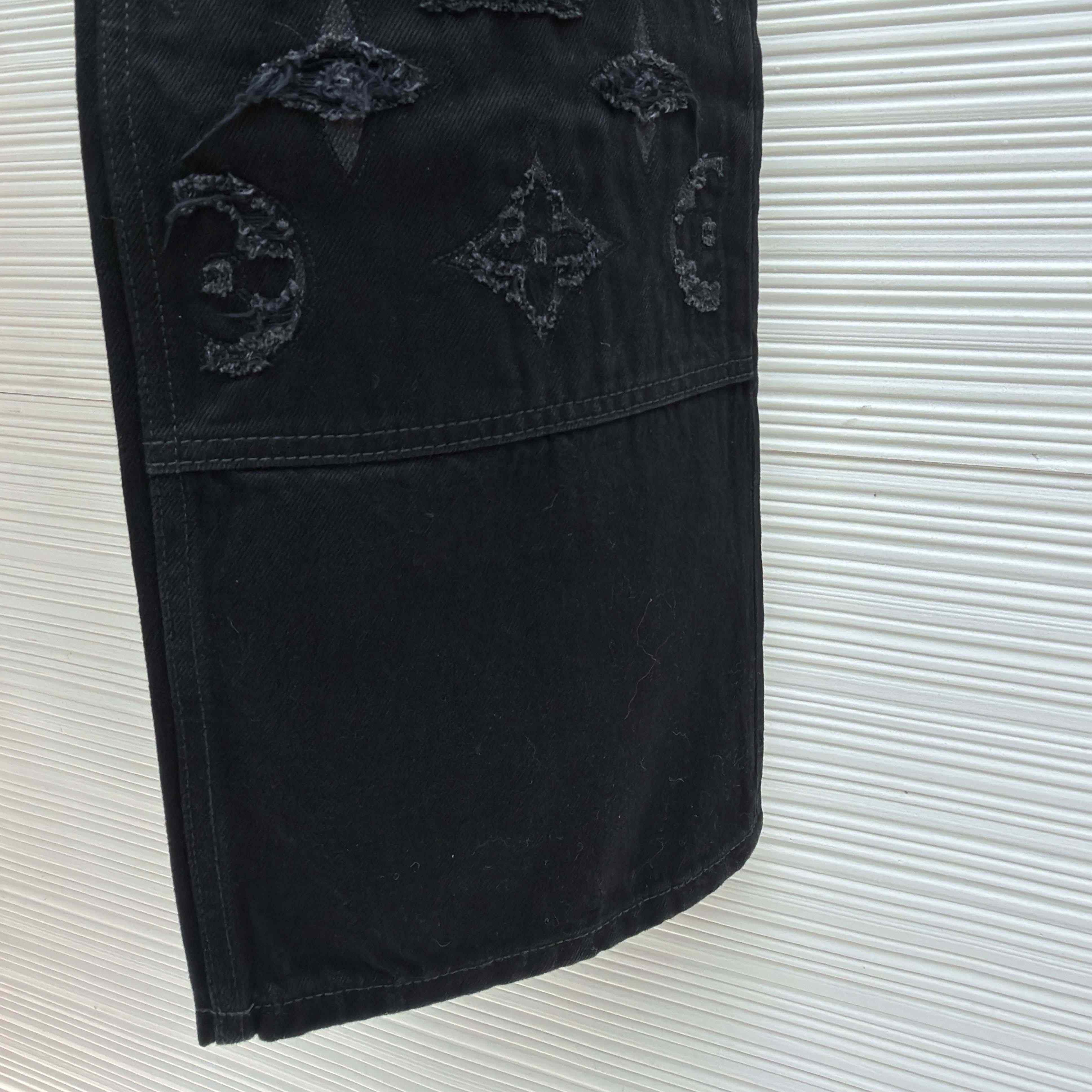 Louis Vuitton Monogram Destroy Denim Pants - DopestKickz