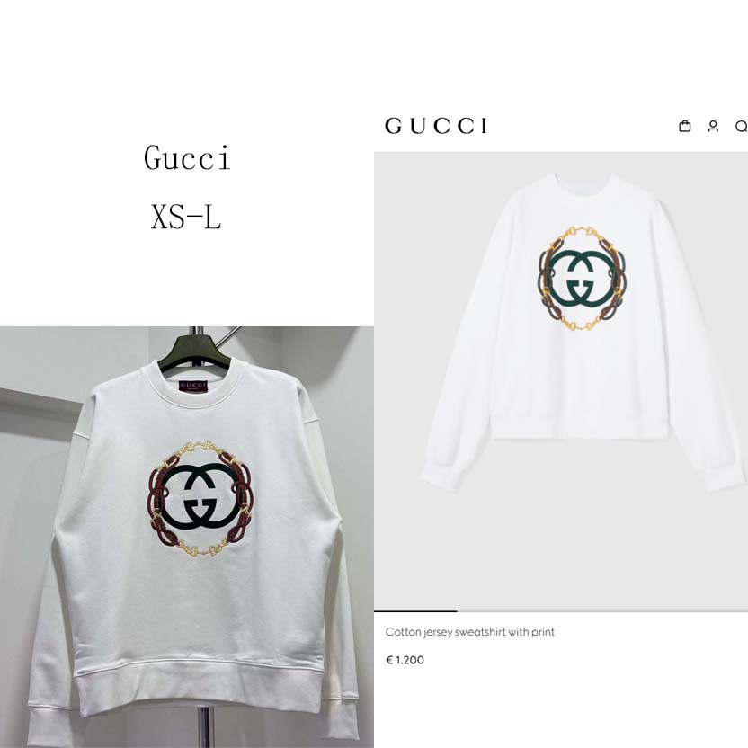 Gucci Cotton Jersey Sweatshirt With Print - DopestKickz