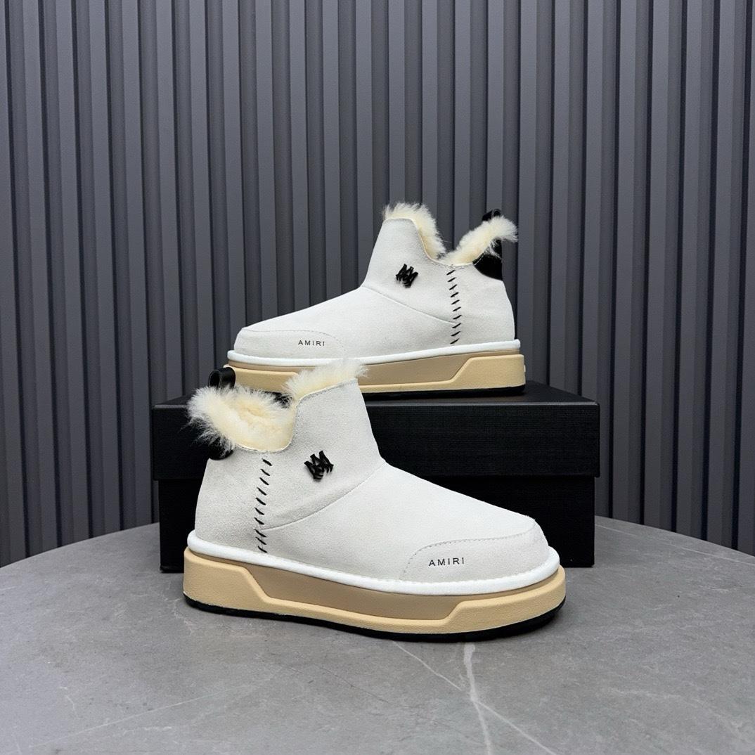 Amiri Malibu Shearling Lined Suede Boots - DopestKickz