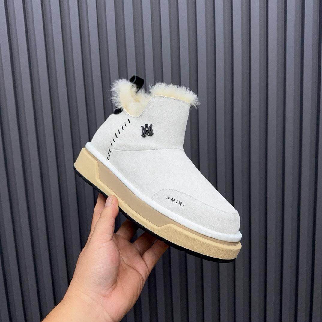 Amiri Malibu Shearling Lined Suede Boots - DopestKickz