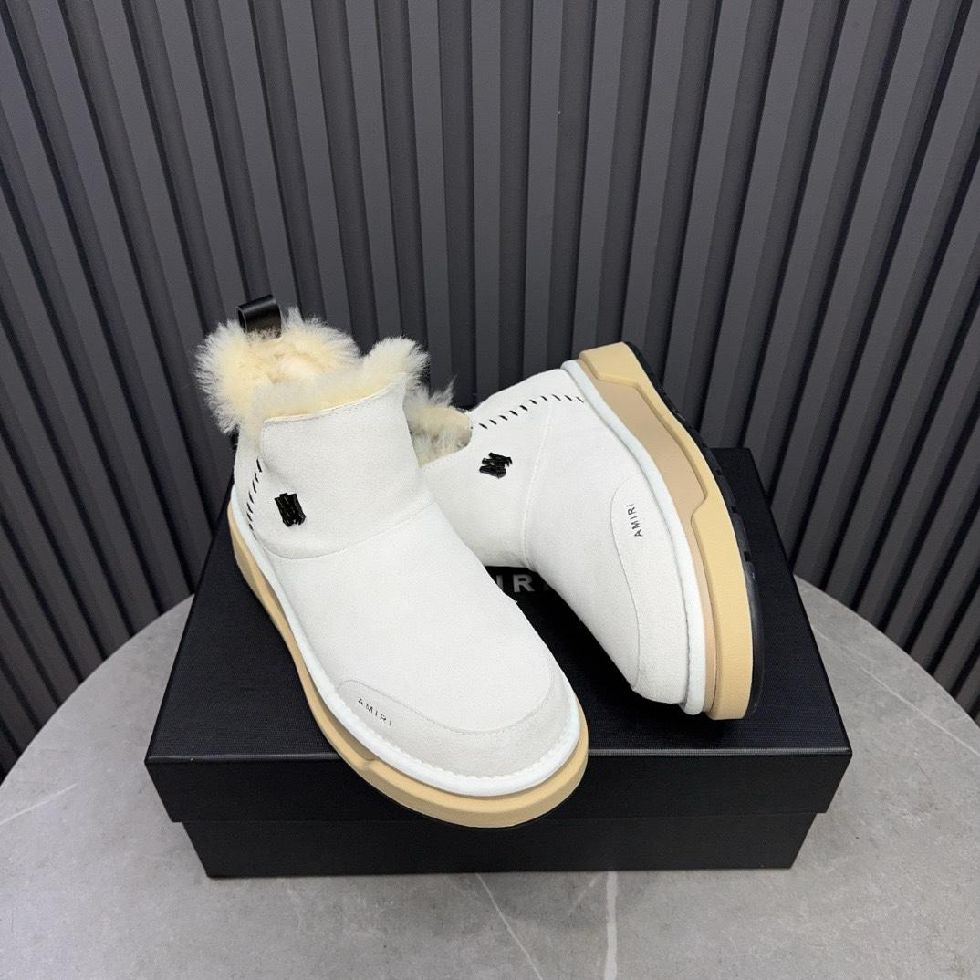 Amiri Malibu Shearling Lined Suede Boots - DopestKickz