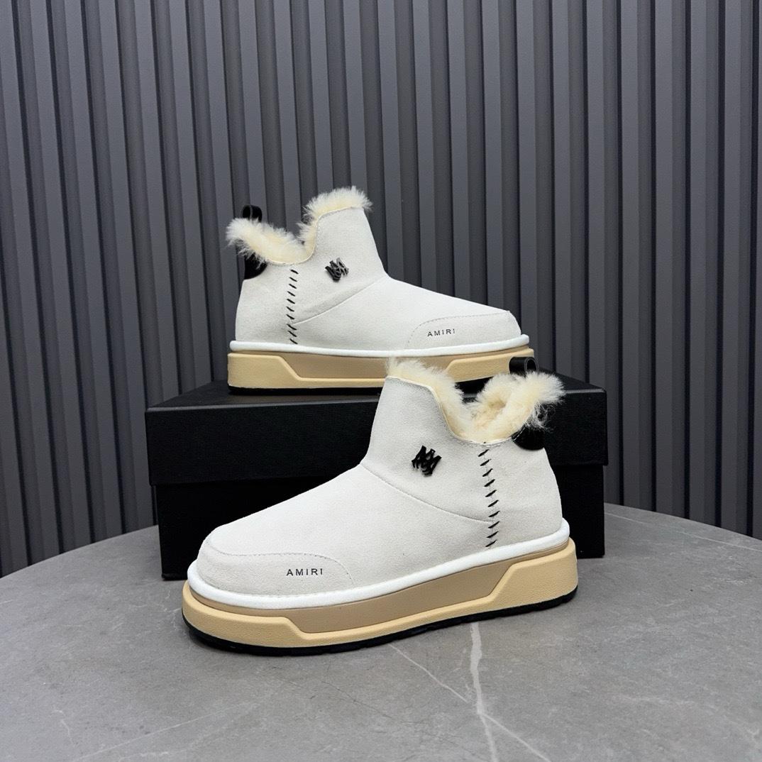 Amiri Malibu Shearling Lined Suede Boots - DopestKickz