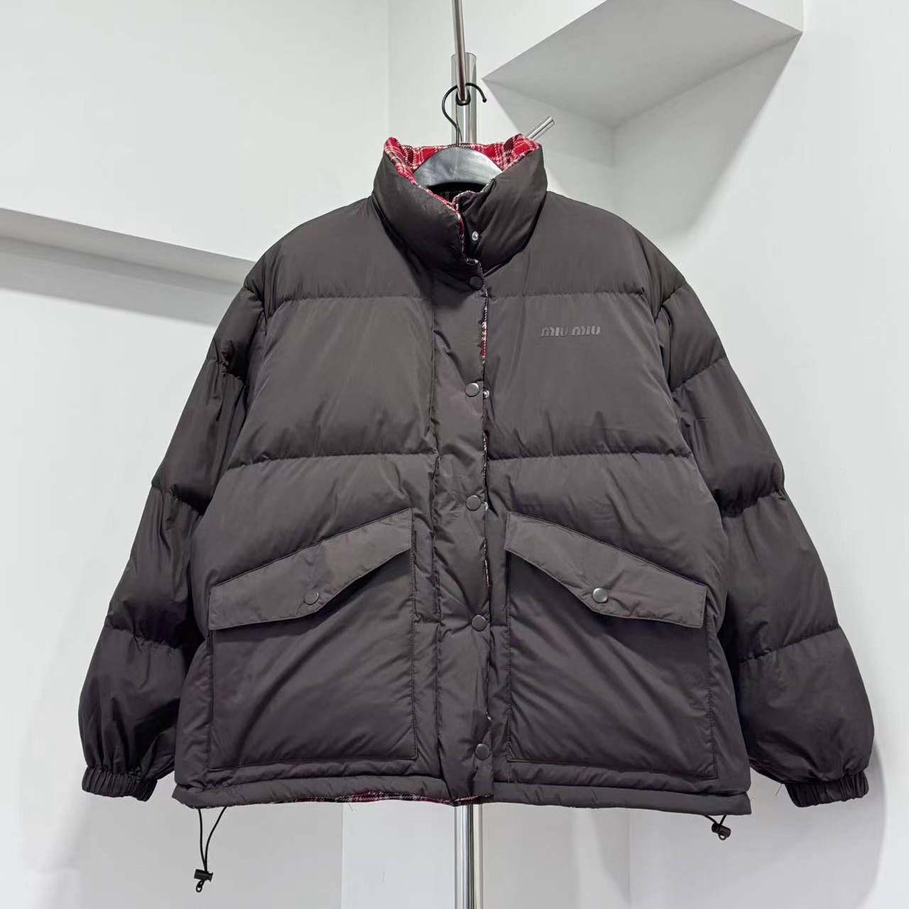 Miu Miu Technical Pongé Reversible Down Jacket - DopestKickz