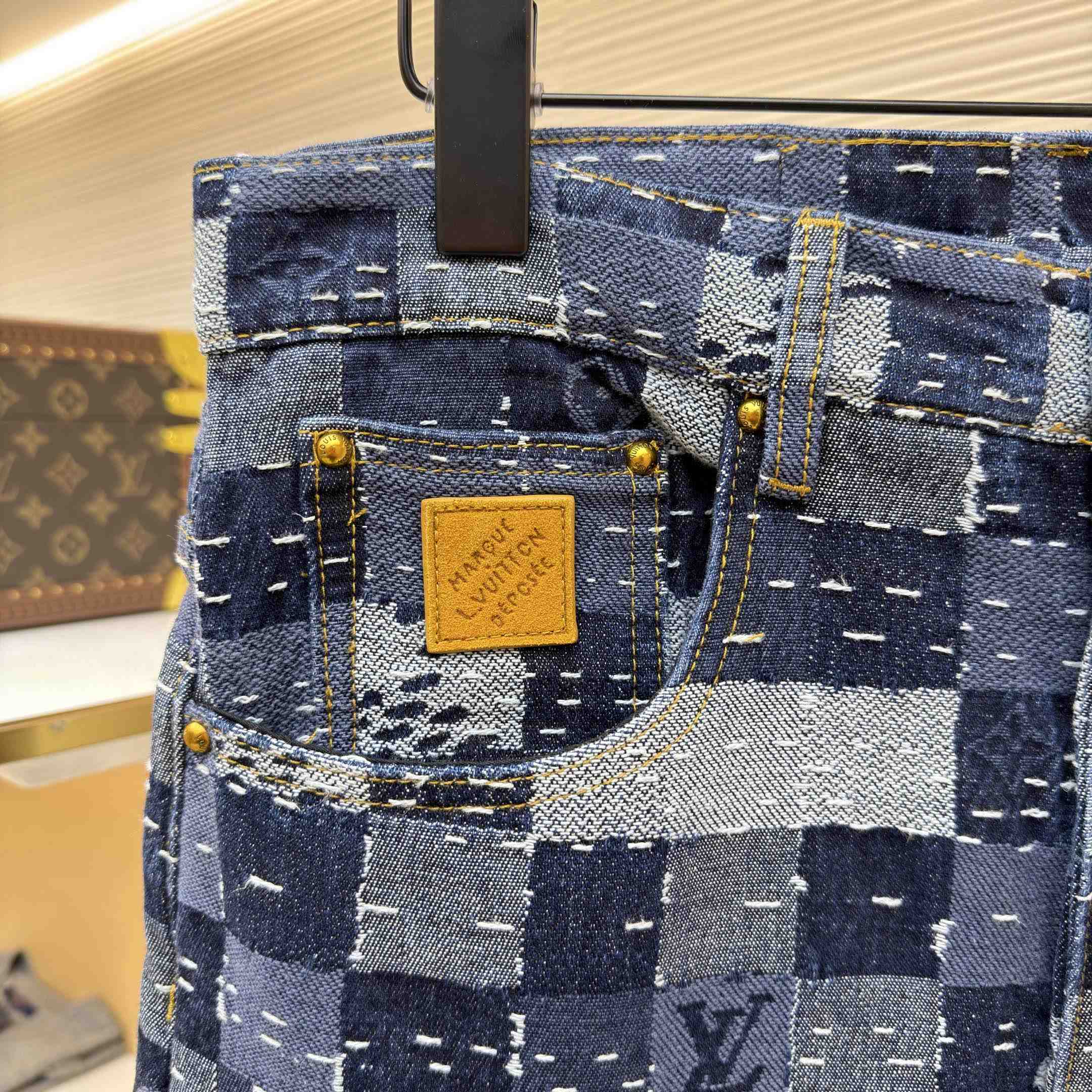 Louis Vuitton Damier Denim Skate Pants - DopestKickz