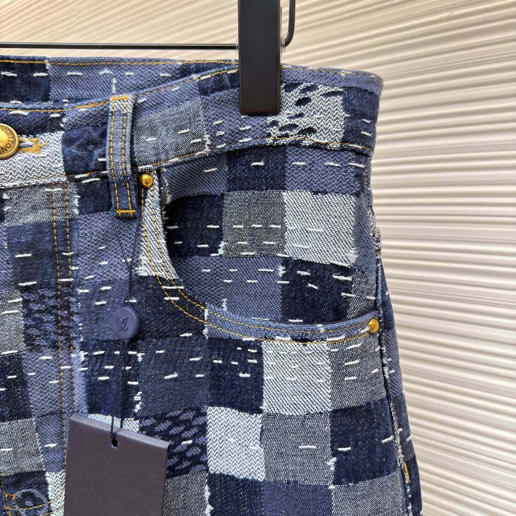 Louis Vuitton Damier Denim Skate Pants - DopestKickz