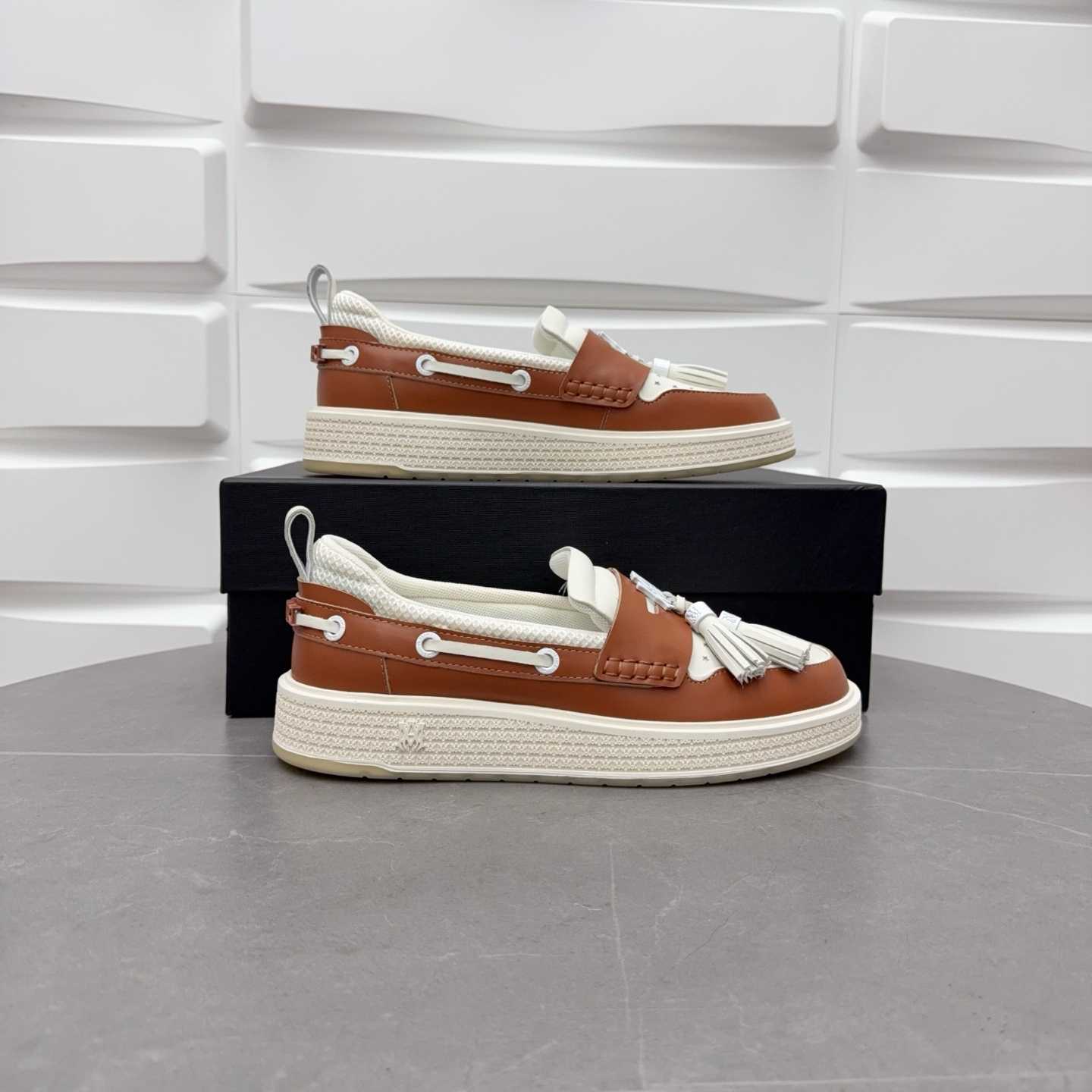 Amiri Men's Brown Loafers Leather - DopestKickz