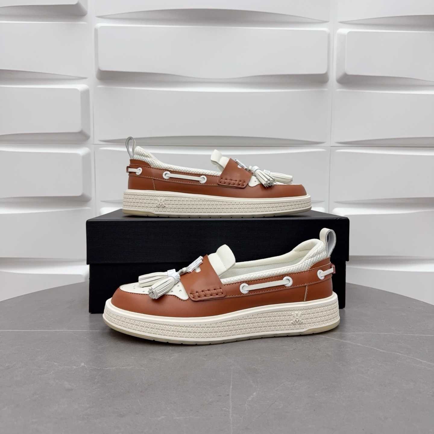 Amiri Men's Brown Loafers Leather - DopestKickz