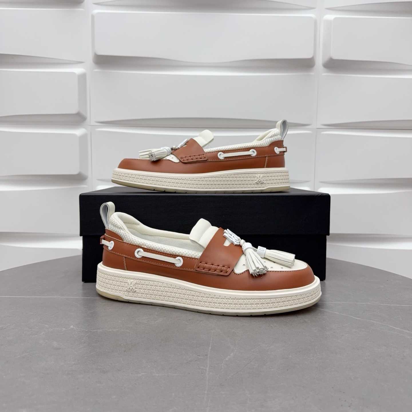 Amiri Men's Brown Loafers Leather - DopestKickz