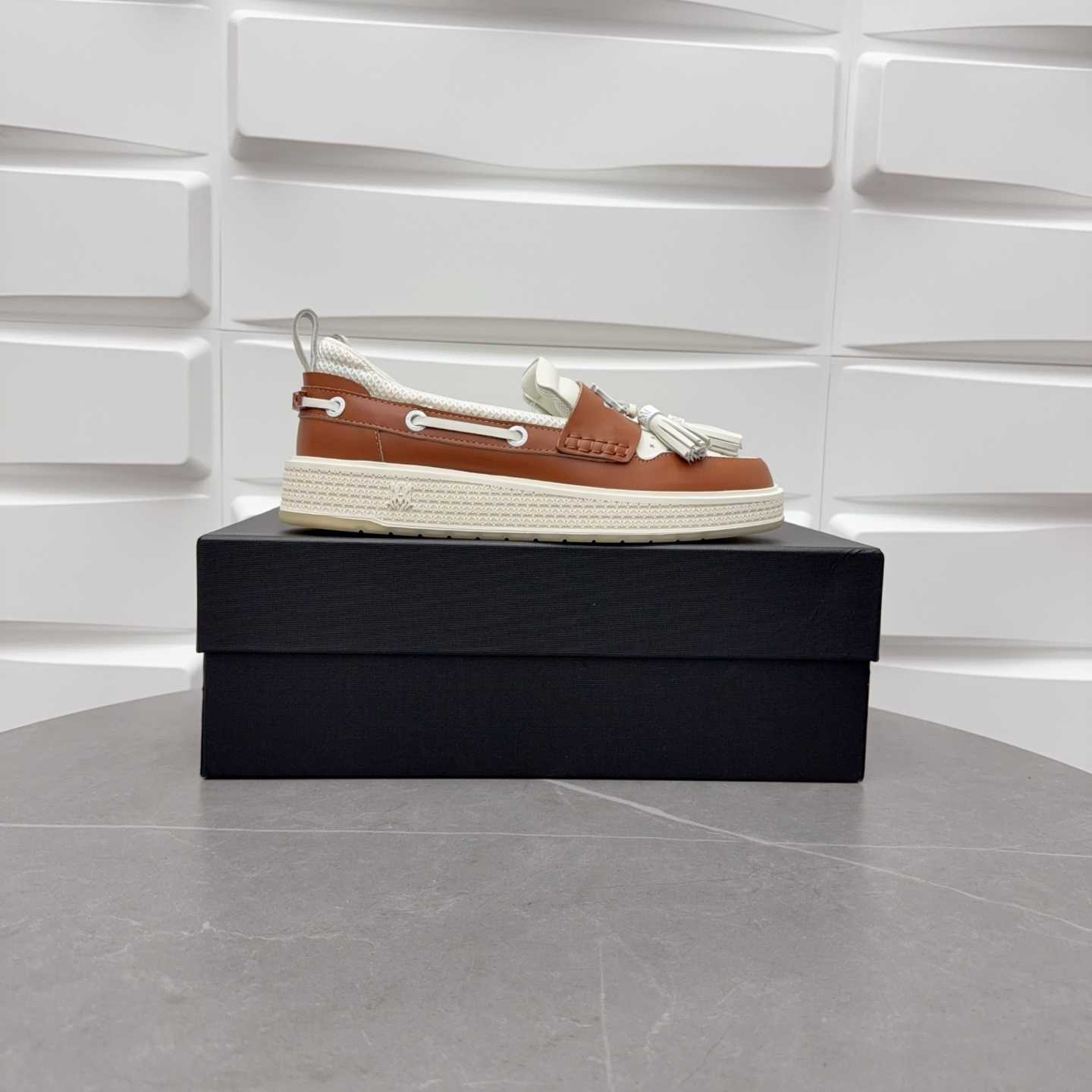 Amiri Men's Brown Loafers Leather - DopestKickz