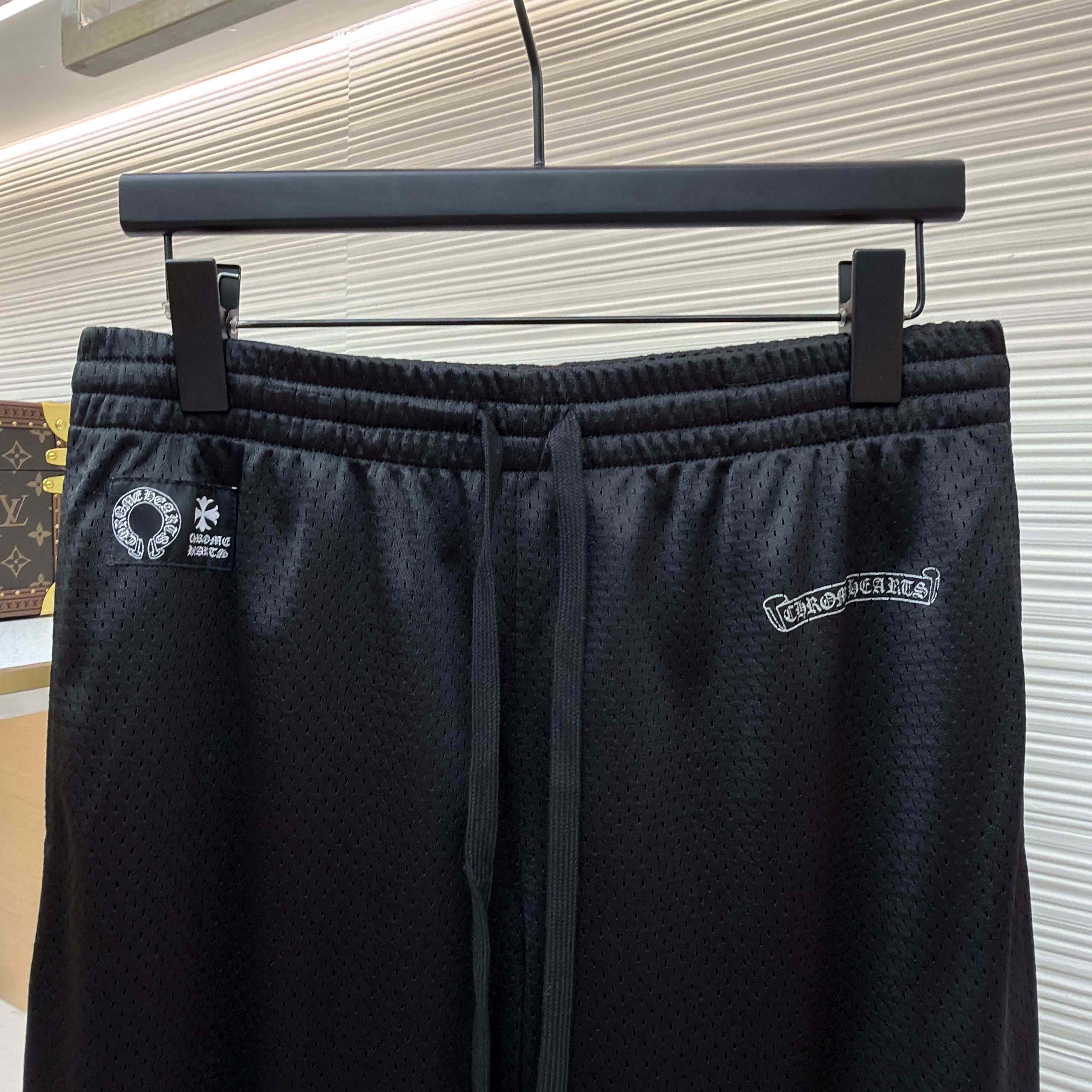 Chrome Hearts black mesh warm-up track pants - DopestKickz