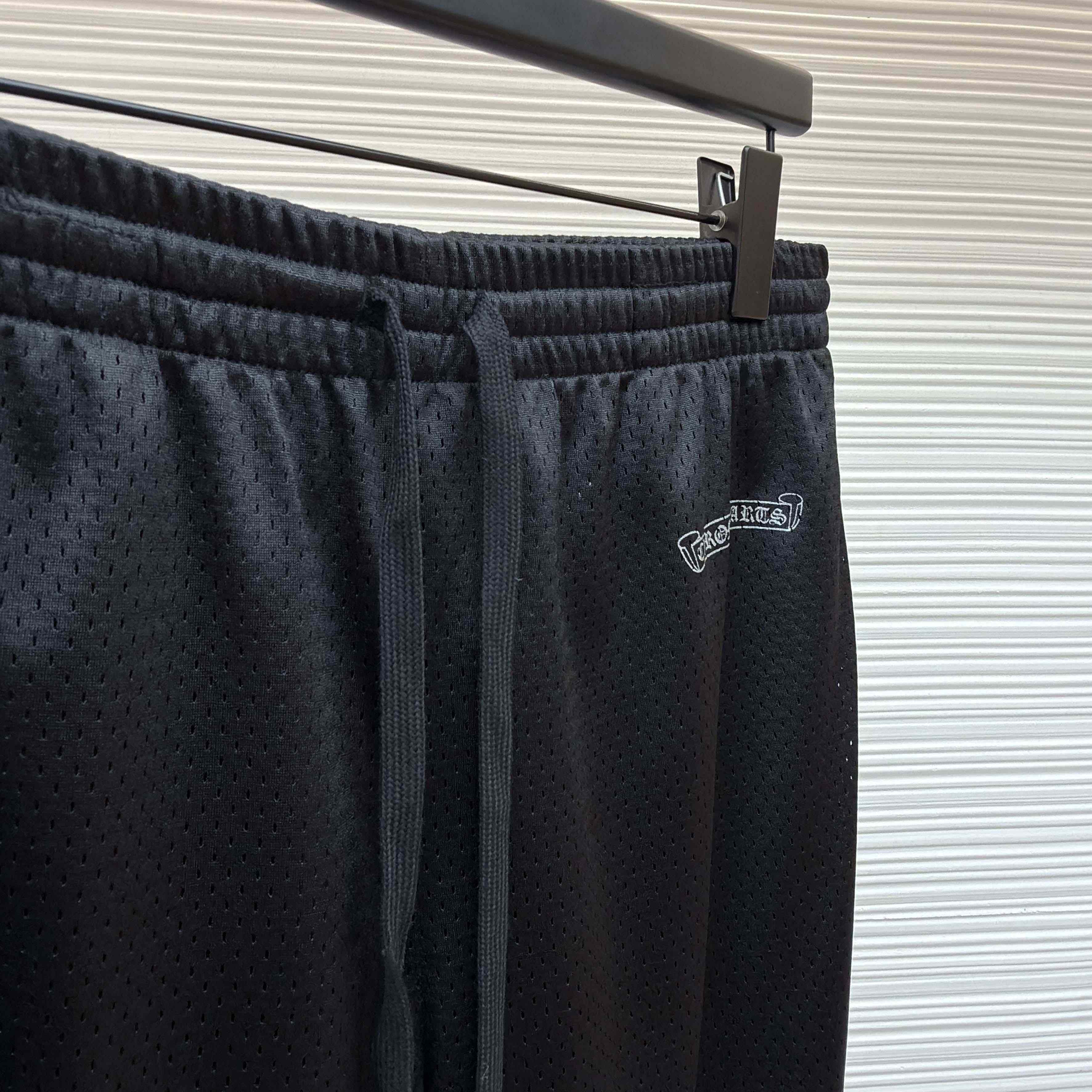 Chrome Hearts black mesh warm-up track pants - DopestKickz