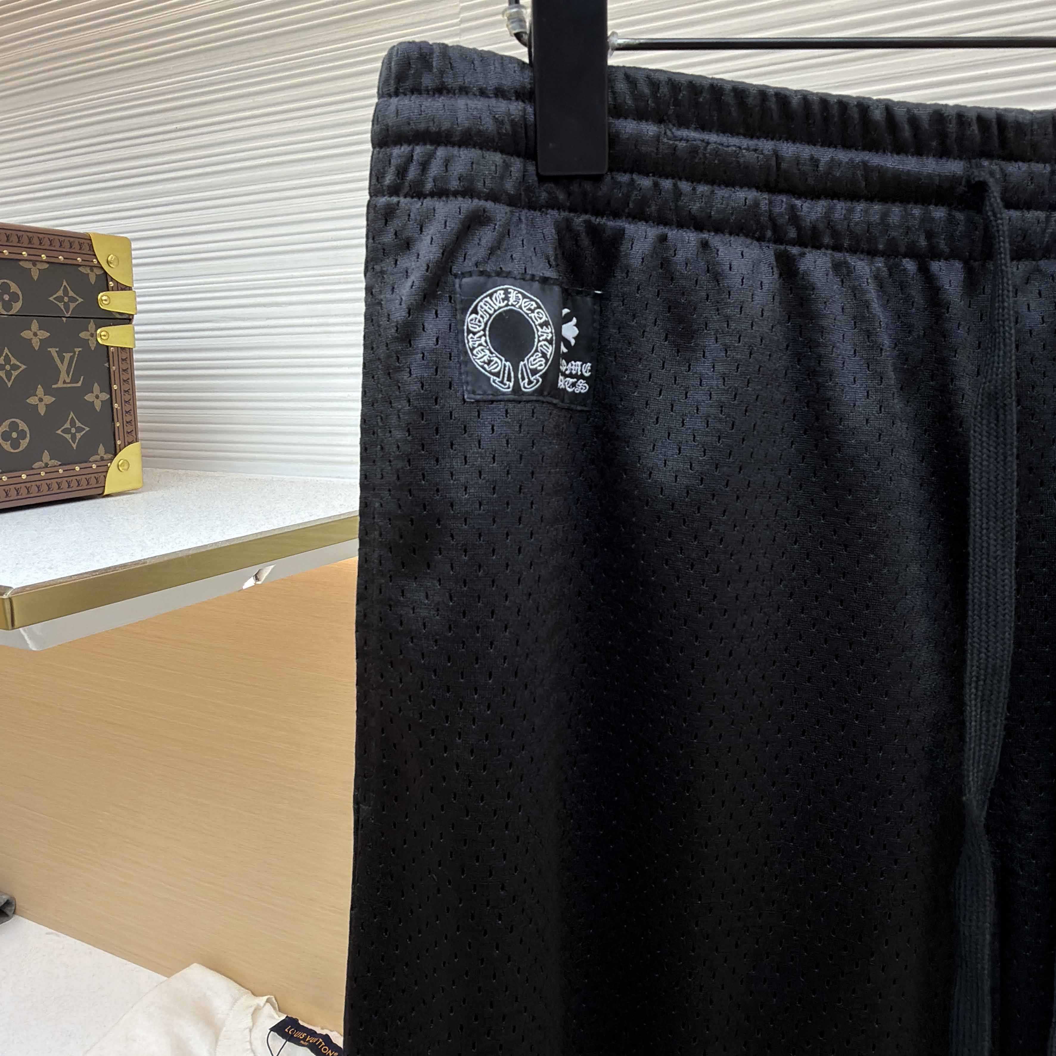 Chrome Hearts black mesh warm-up track pants - DopestKickz