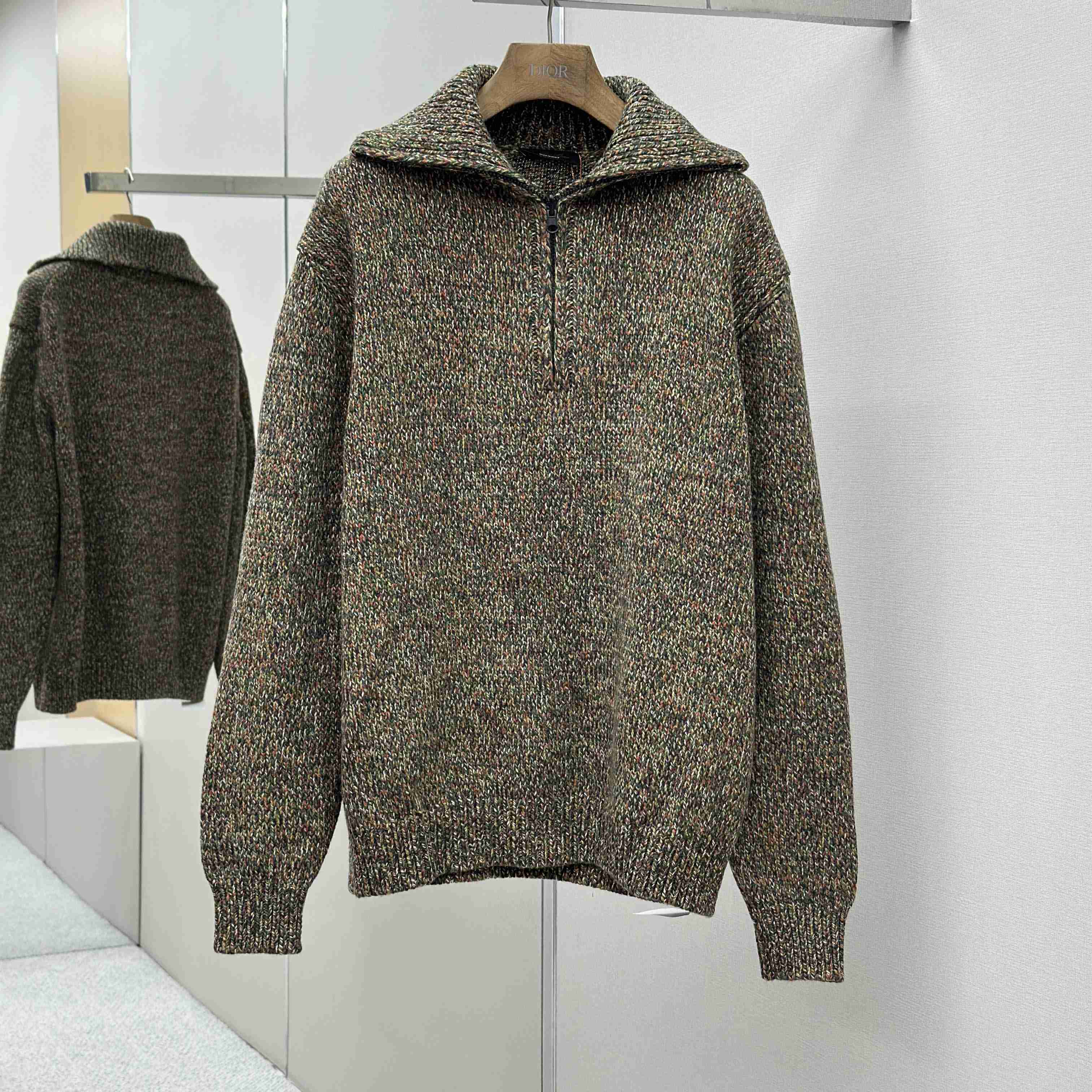 Loro Piana Cashmere Half-Zip Rollneck Sweater - DopestKickz