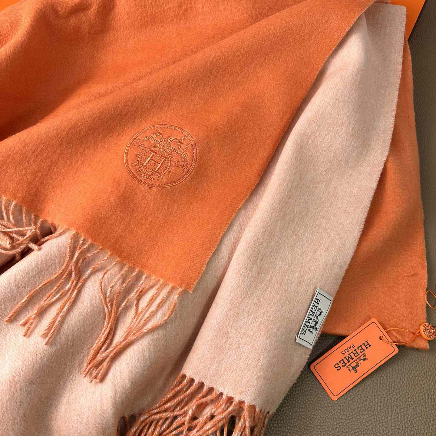 Hermès double-sided cashwool scarf - DopestKickz