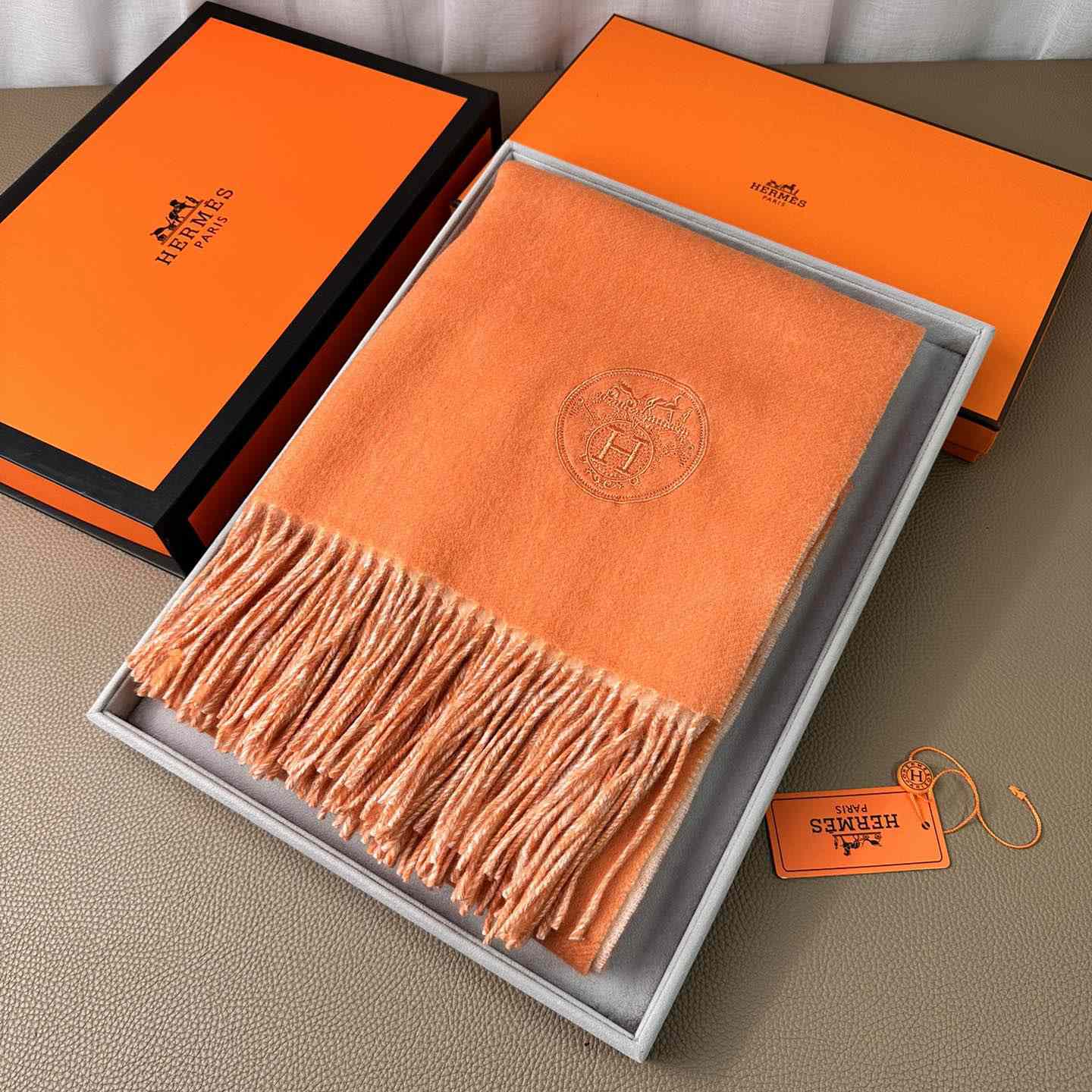 Hermès double-sided cashwool scarf - DopestKickz