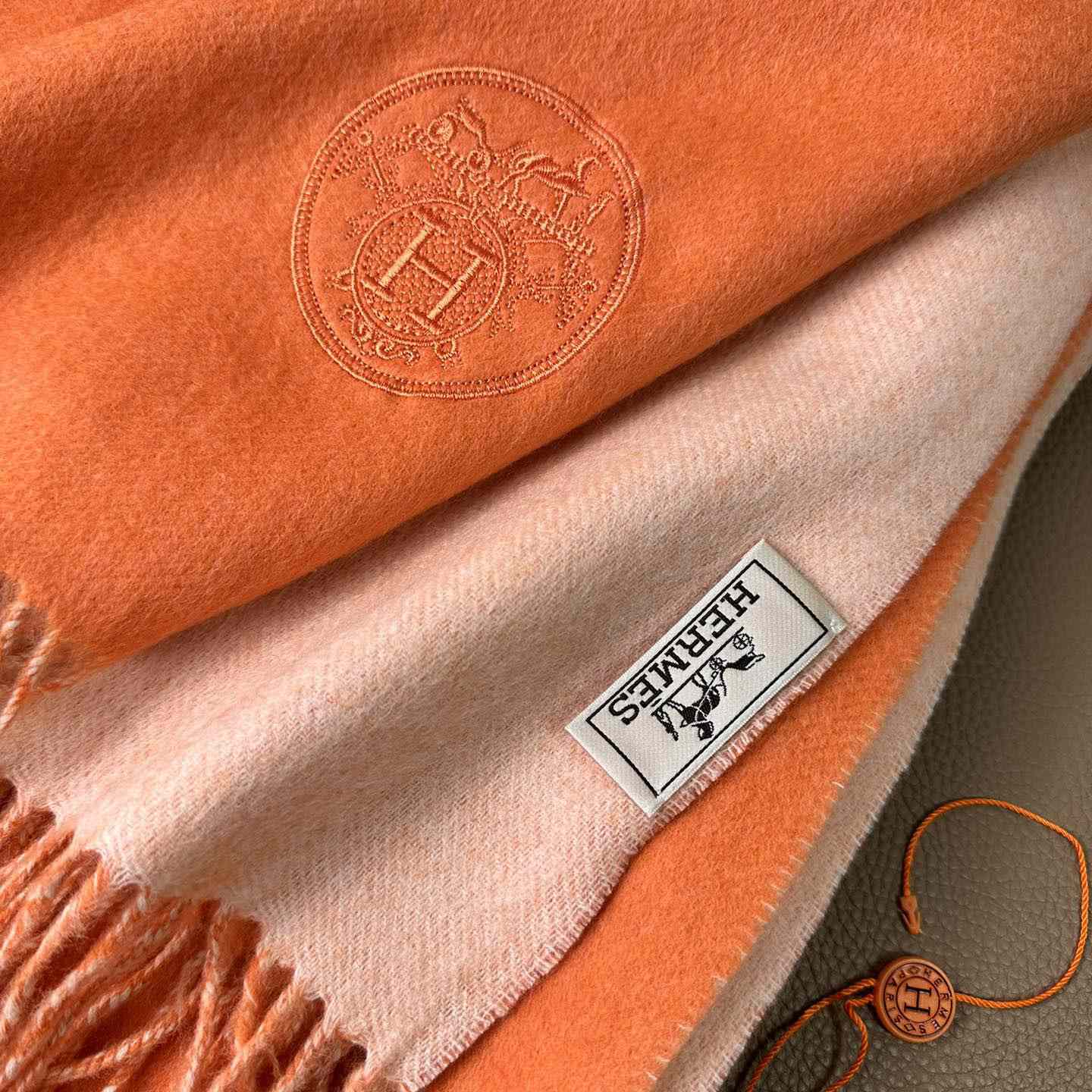 Hermès double-sided cashwool scarf - DopestKickz