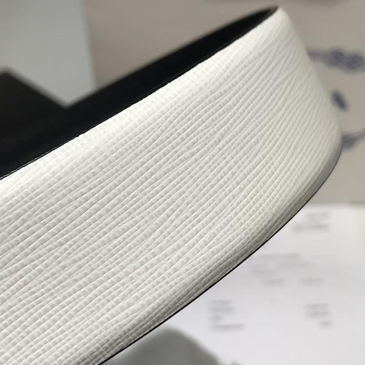 Prada Reversible Saffiano Leather Belt Strap - DopestKickz