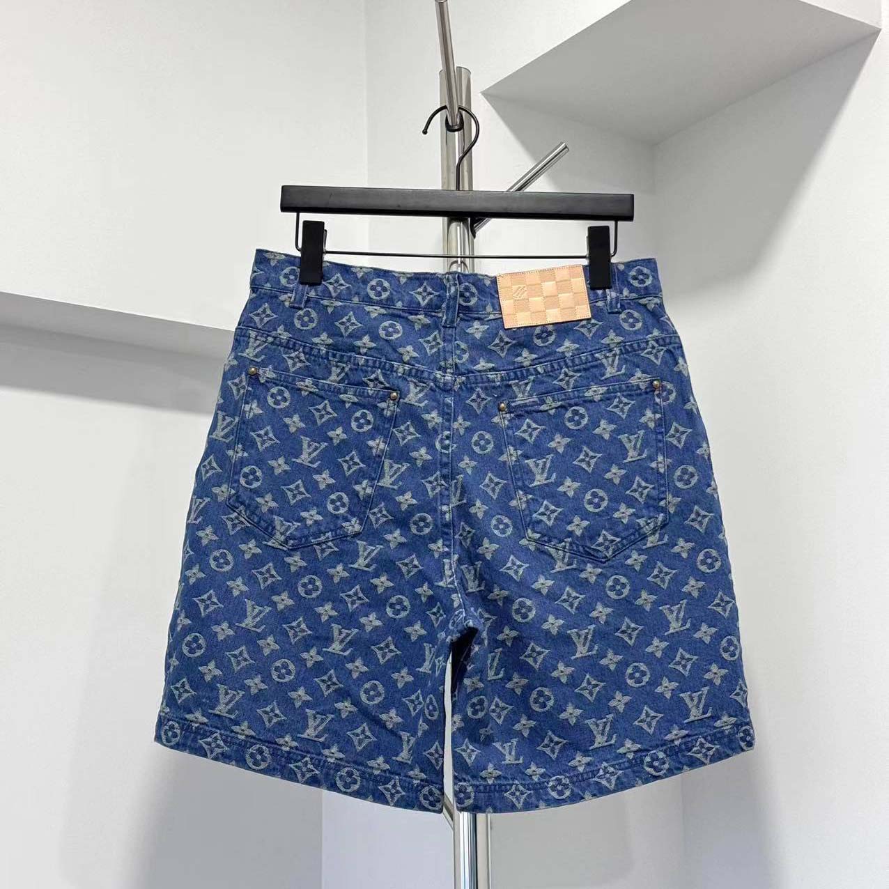Louis Vuitton Monogram Denim Shorts  - DopestKickz