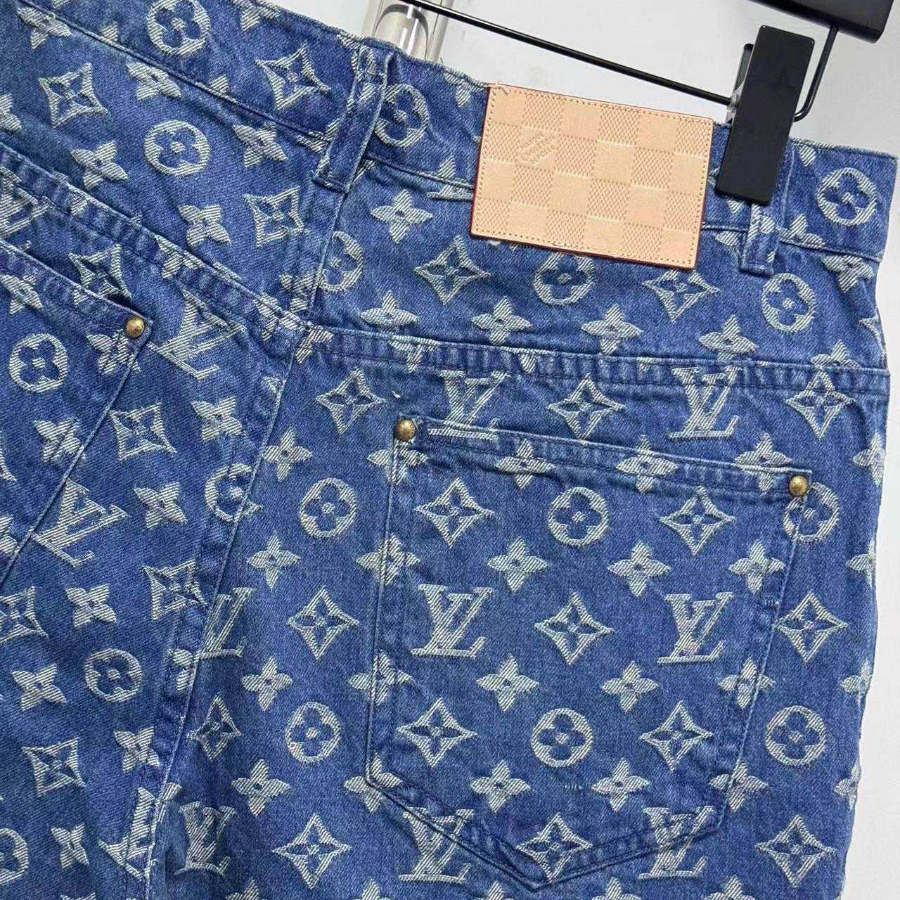 Louis Vuitton Monogram Denim Shorts  - DopestKickz