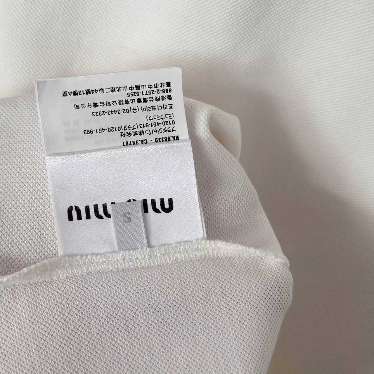 Miu Miu Ribbed Trim Zippered Polo Shirt - DopestKickz