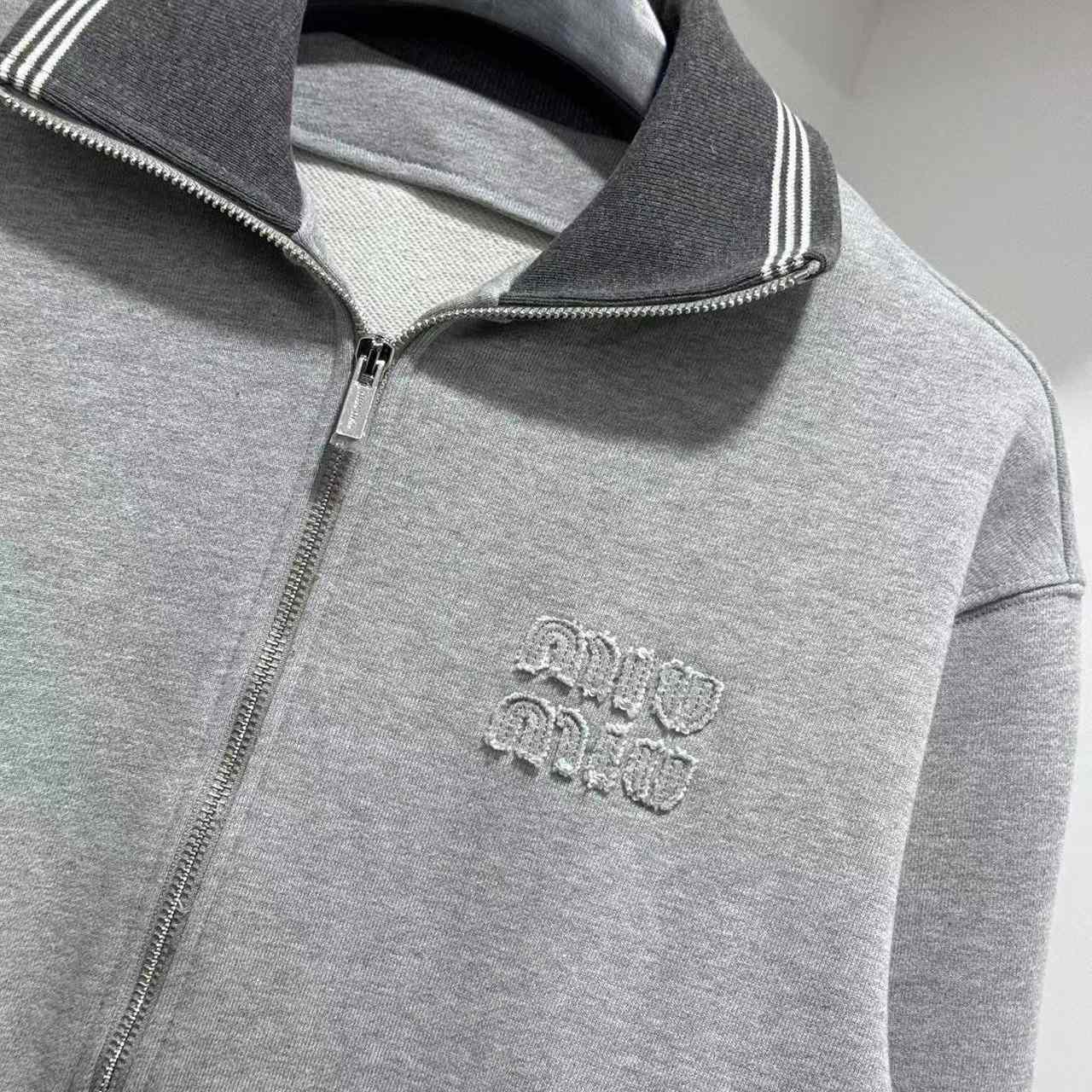 Miu Miu Wool And Leather Zipper Cardigan - DopestKickz