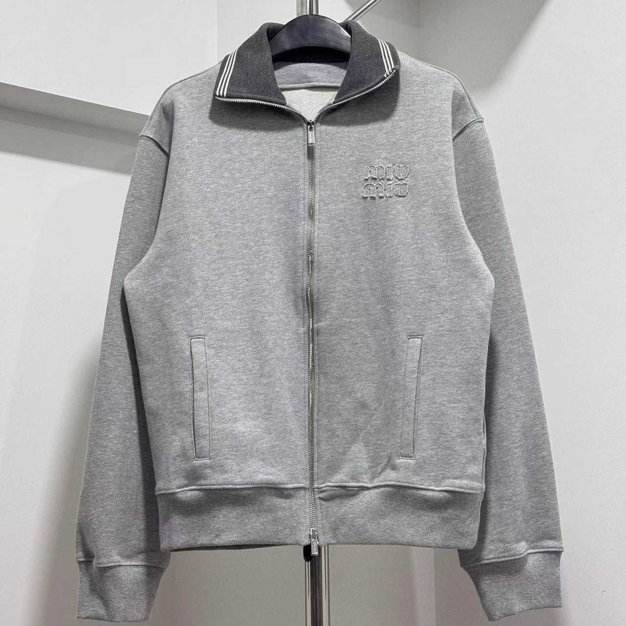 Miu Miu Wool And Leather Zipper Cardigan - DopestKickz