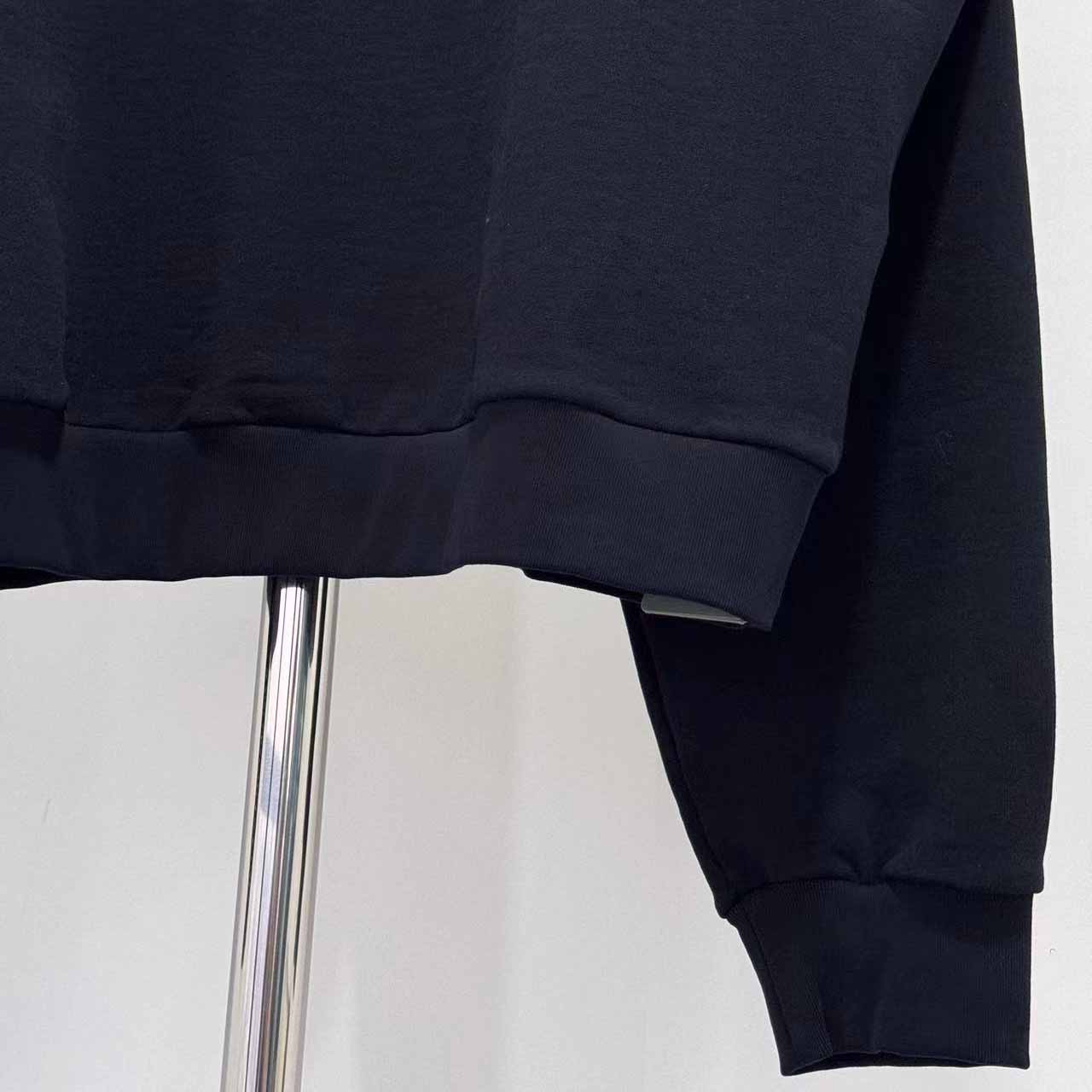 Balenciaga Back Shirt Collar Crewneck In Faded Black - DopestKickz