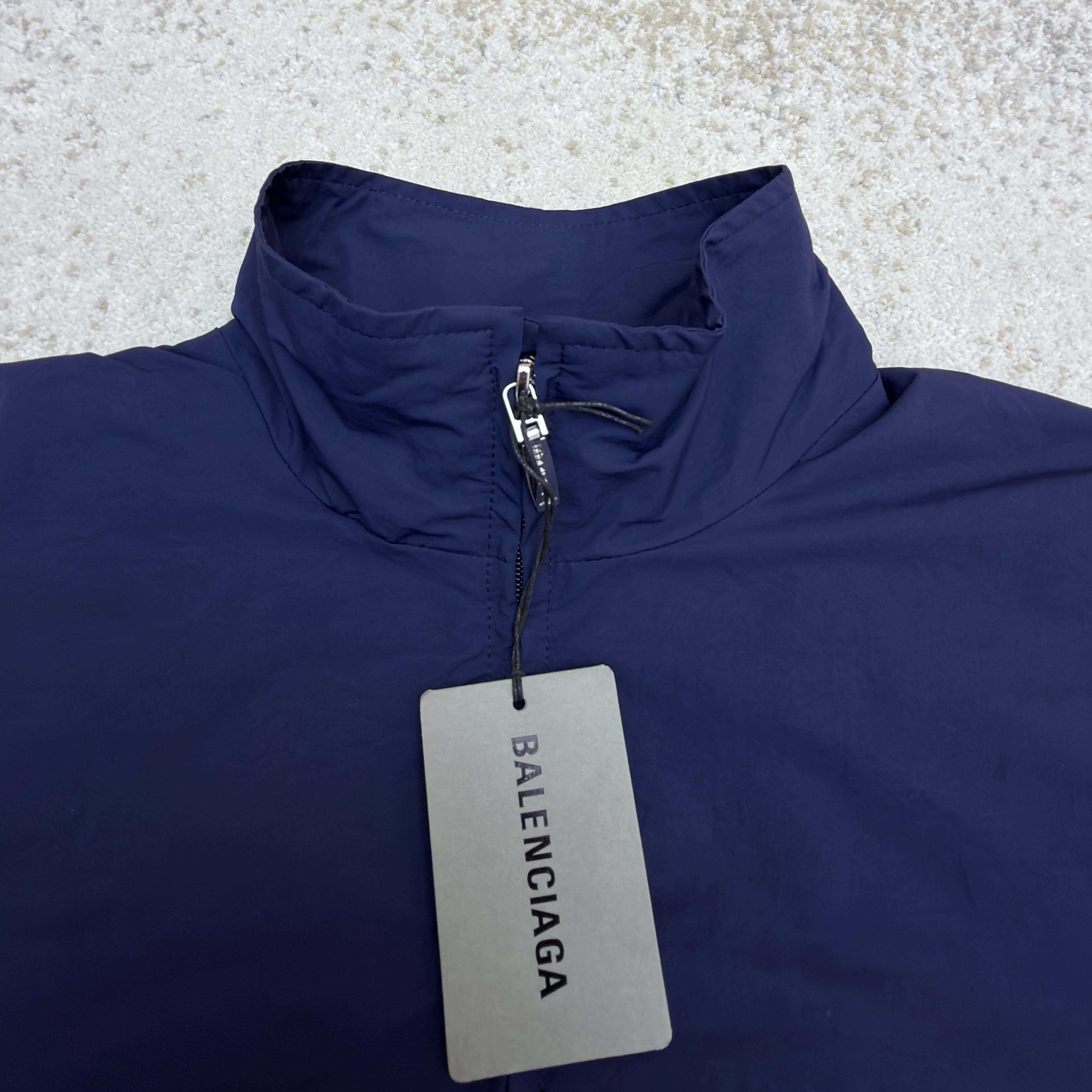Balenciaga 3B Football Tracksuit Jacket In New Dark Navy - DopestKickz