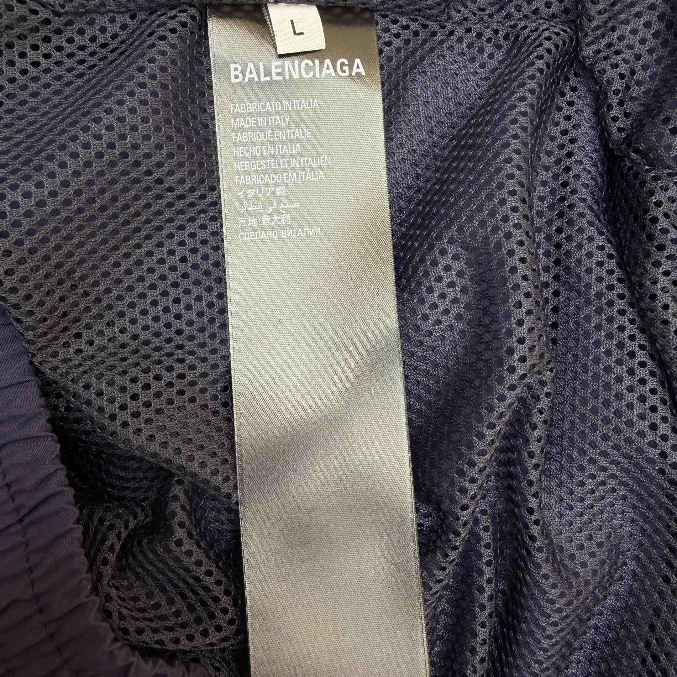 Balenciaga 3B Football Tracksuit Jacket In New Dark Navy - DopestKickz