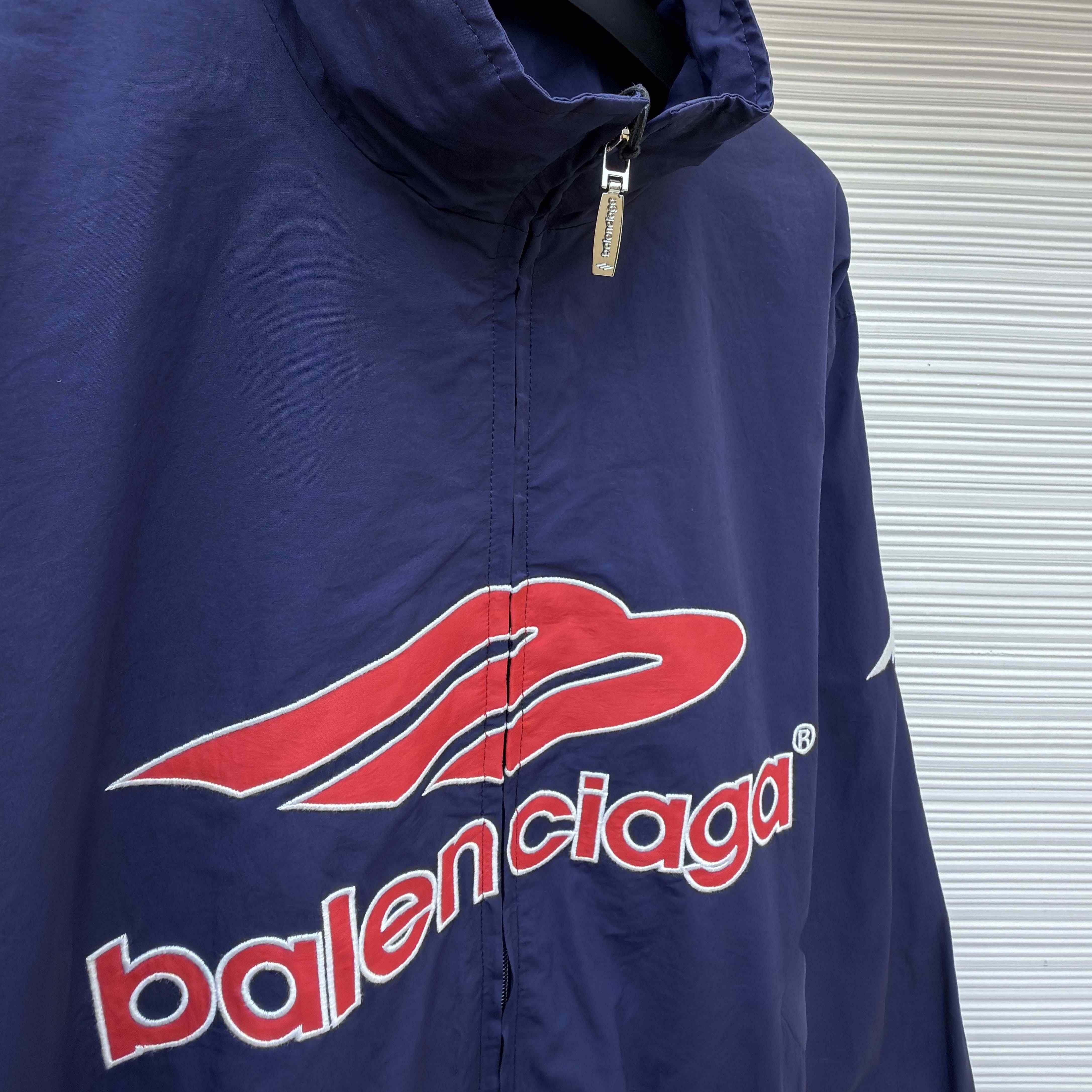 Balenciaga 3B Football Tracksuit Jacket In New Dark Navy - DopestKickz
