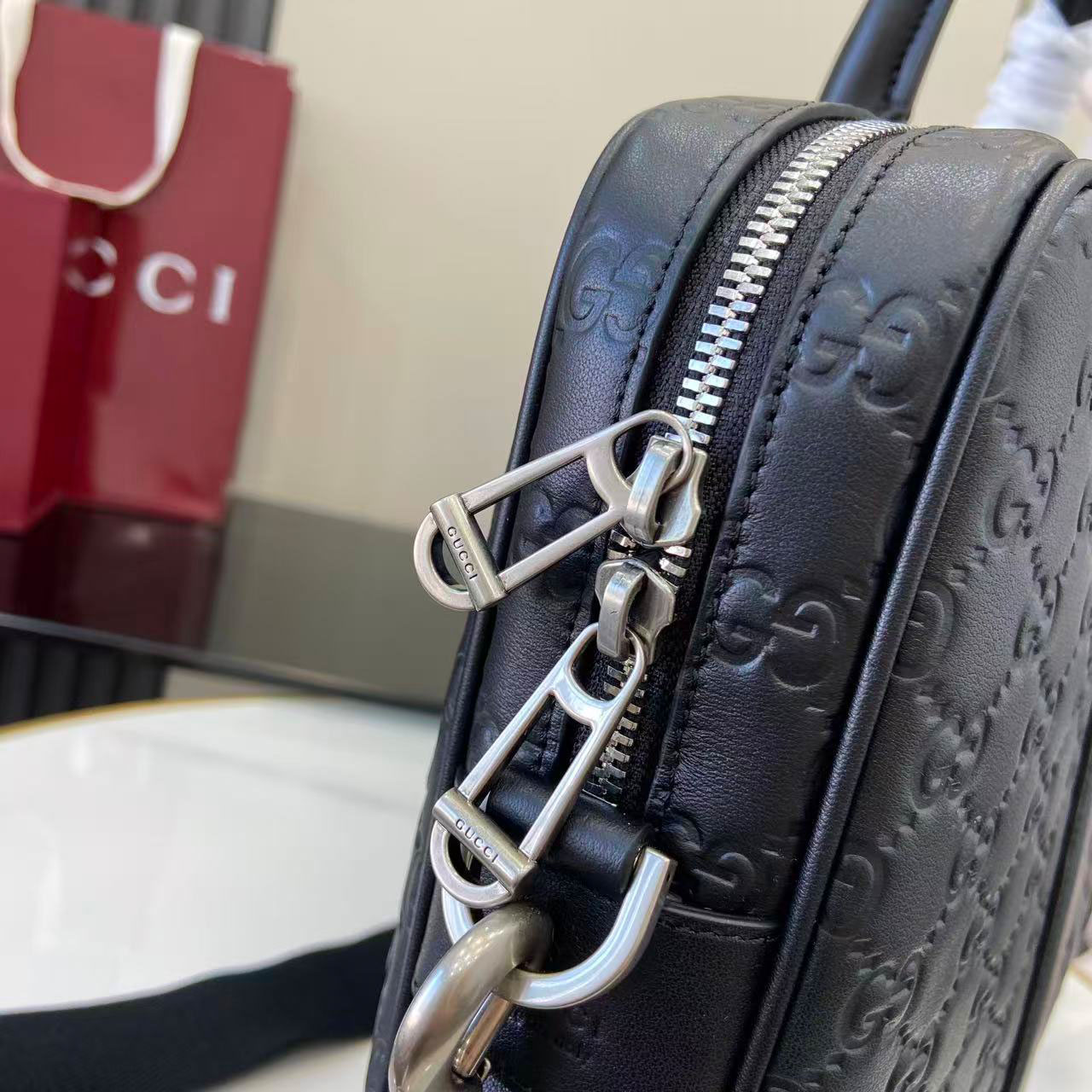 Gucci  GG Emblem Large Briefcase 850222 - DopestKickz