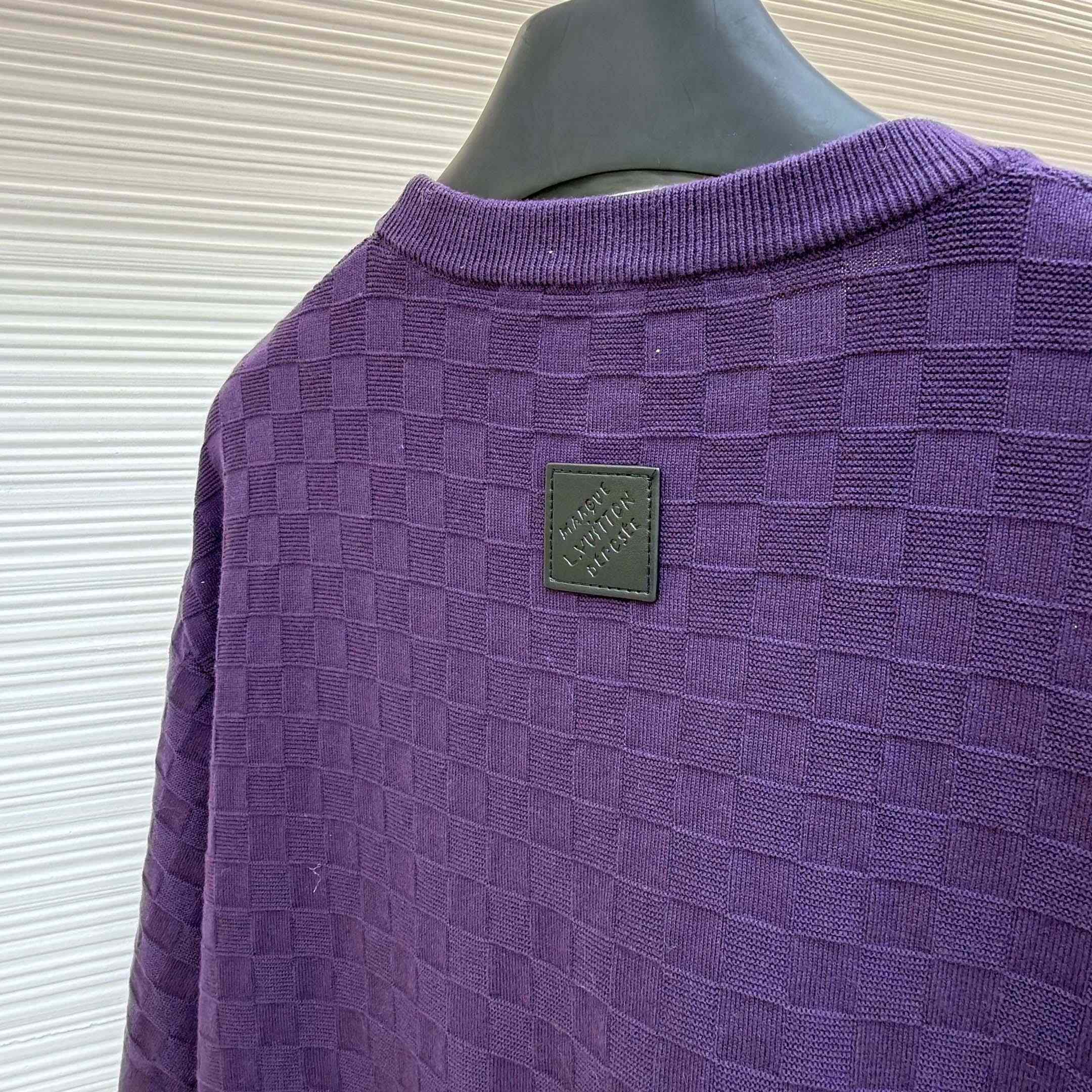 Louis Vuitton Damier Jacquard Short-Sleeved Crewneck    1AJTVL - DopestKickz