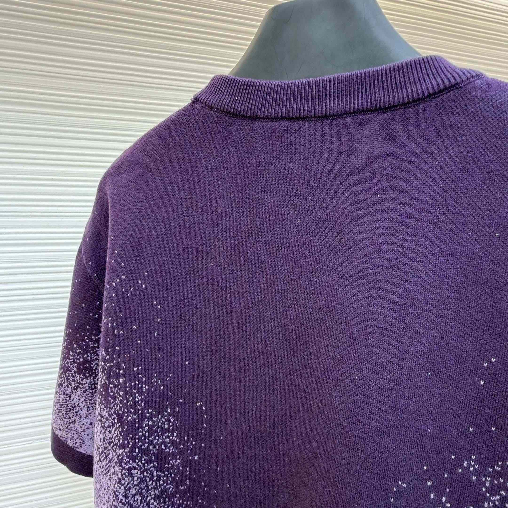  Louis Vuitton Monogram Jacquard Short-Sleeved Crewneck      1AJTV8 - DopestKickz