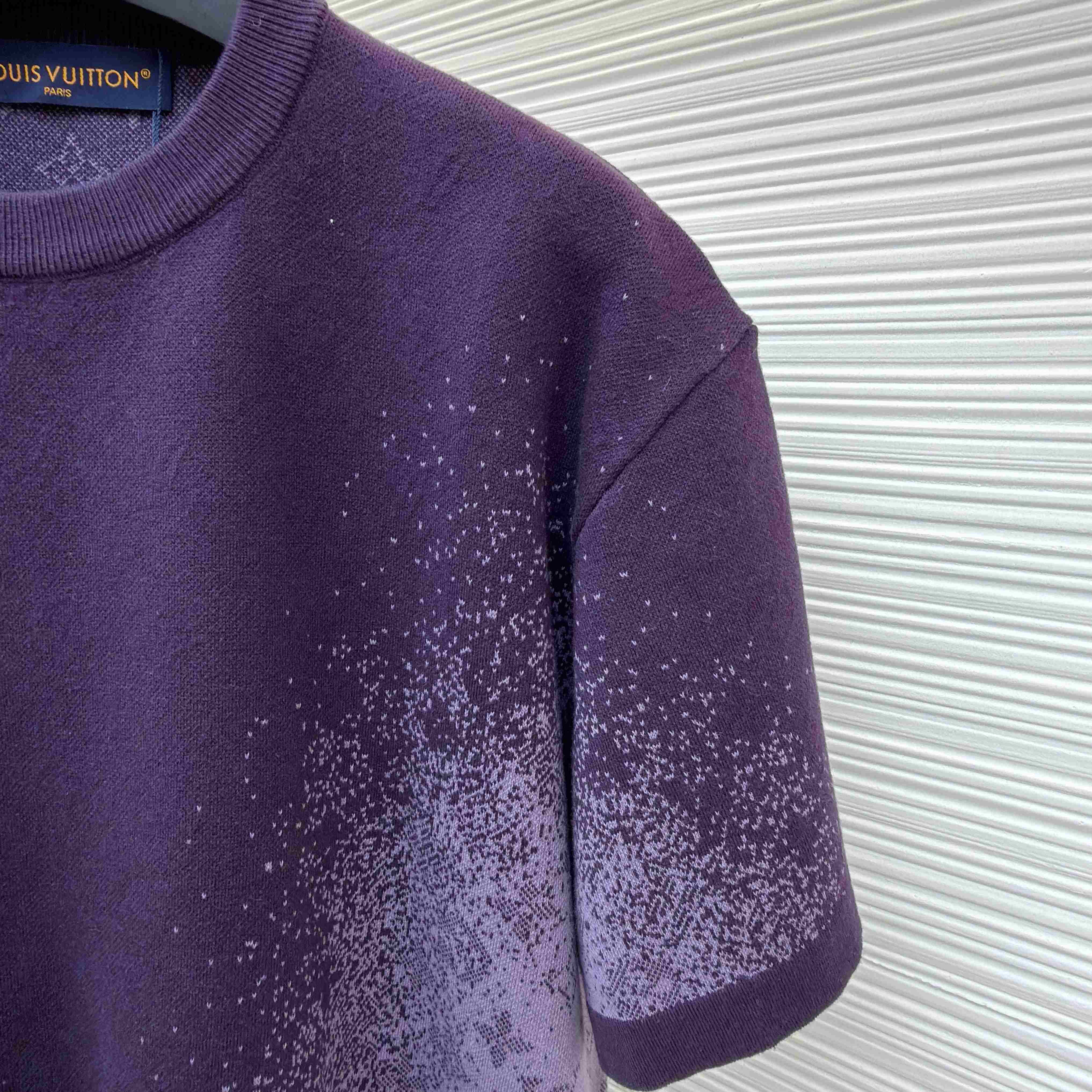  Louis Vuitton Monogram Jacquard Short-Sleeved Crewneck      1AJTV8 - DopestKickz