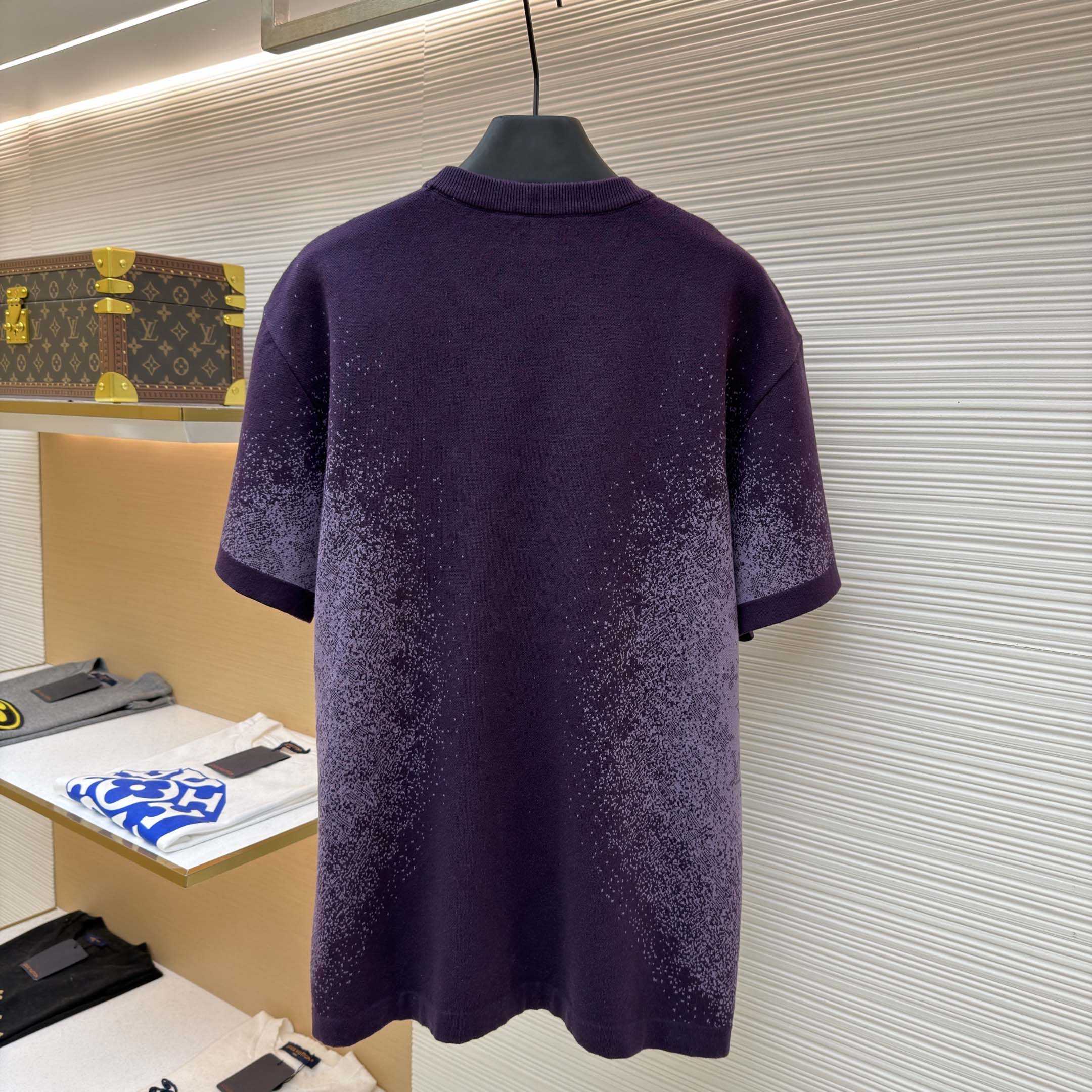  Louis Vuitton Monogram Jacquard Short-Sleeved Crewneck      1AJTV8 - DopestKickz