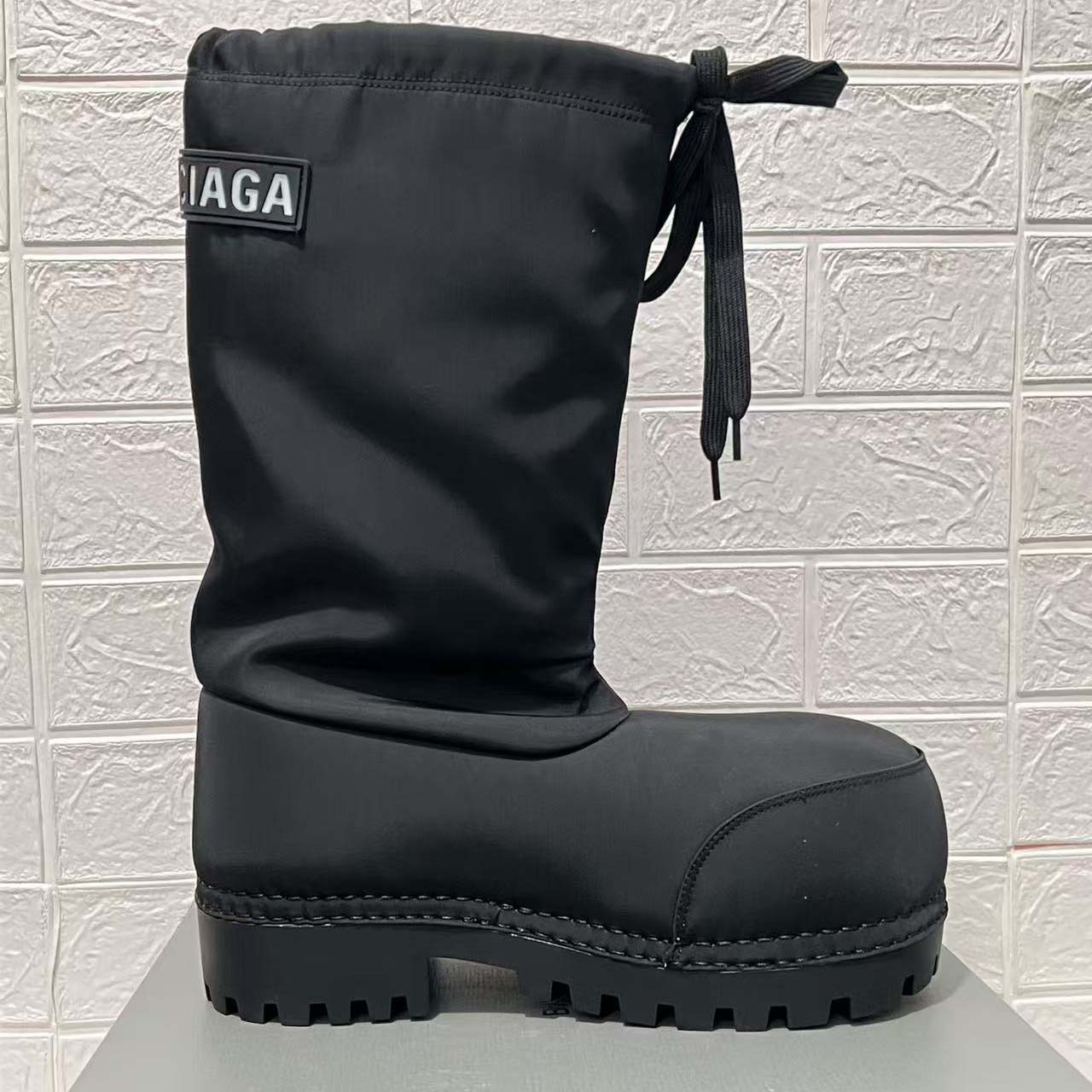 Balenciaga Alaska High Boot In Black Nylon - DopestKickz