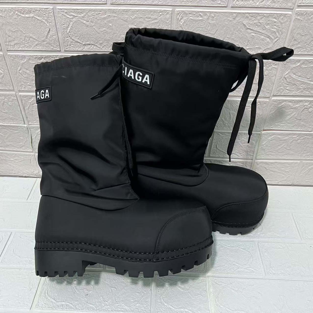 Balenciaga Alaska High Boot In Black Nylon - DopestKickz