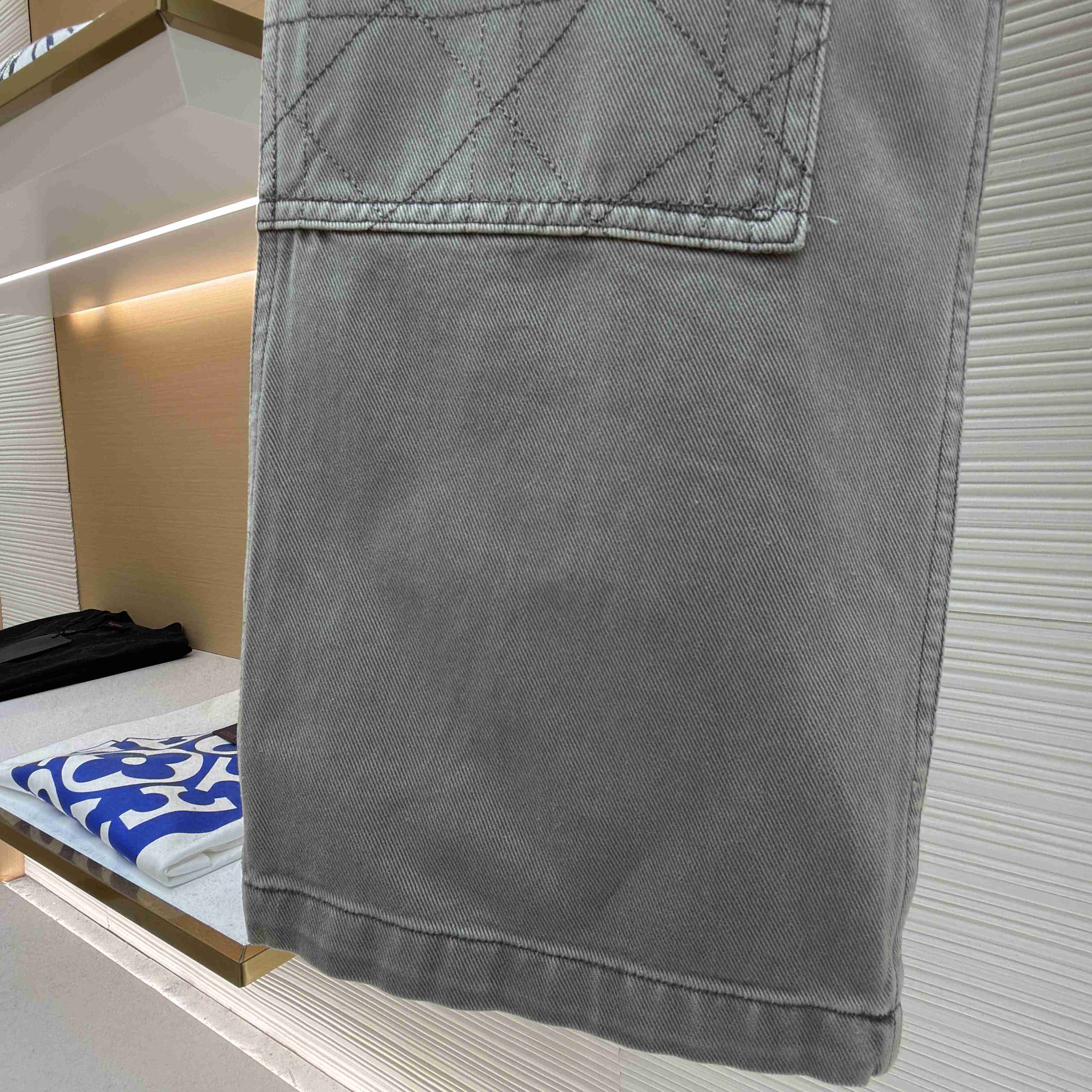 Dior Cannage Carpenter Jeans Gray Cotton Twill - DopestKickz