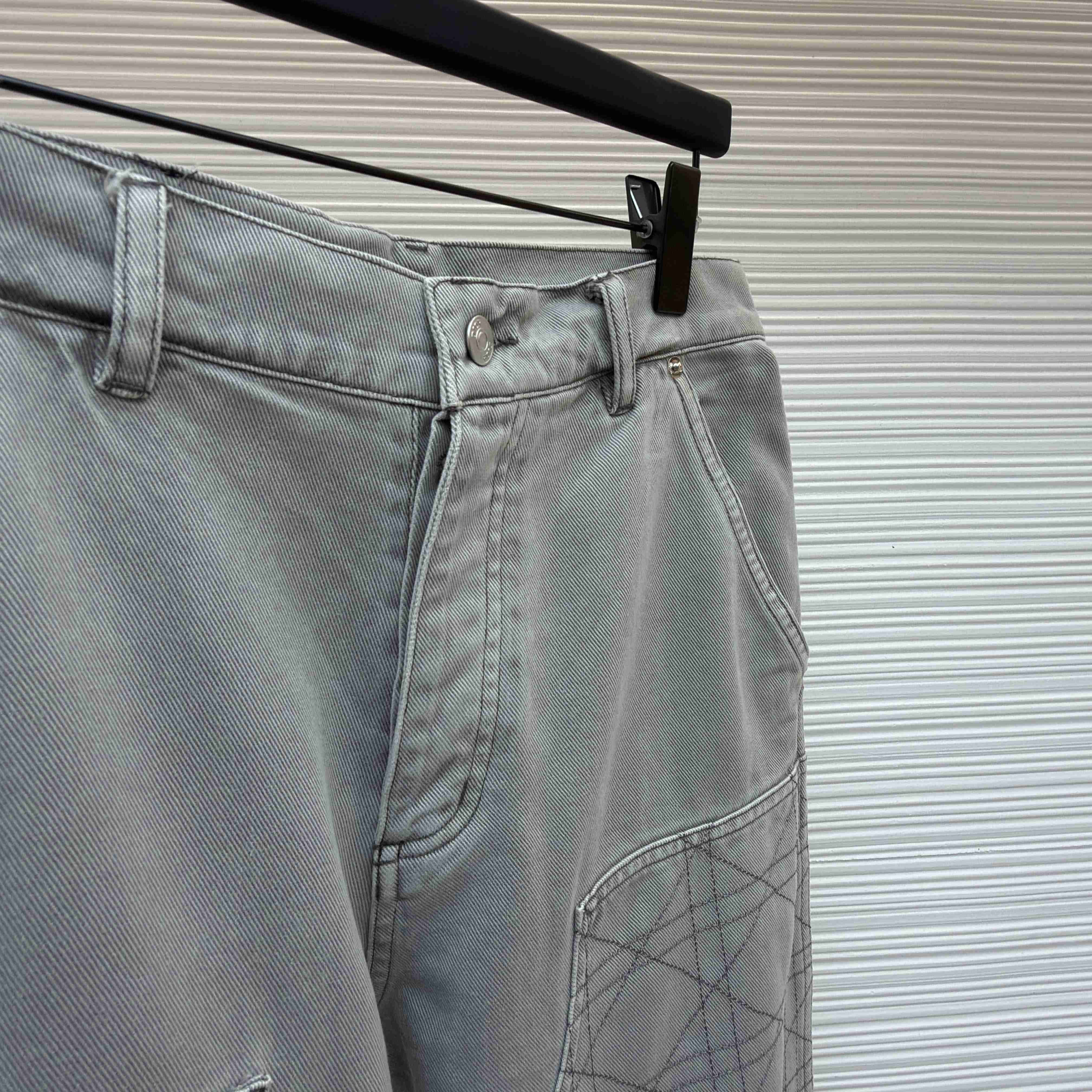 Dior Cannage Carpenter Jeans Gray Cotton Twill - DopestKickz