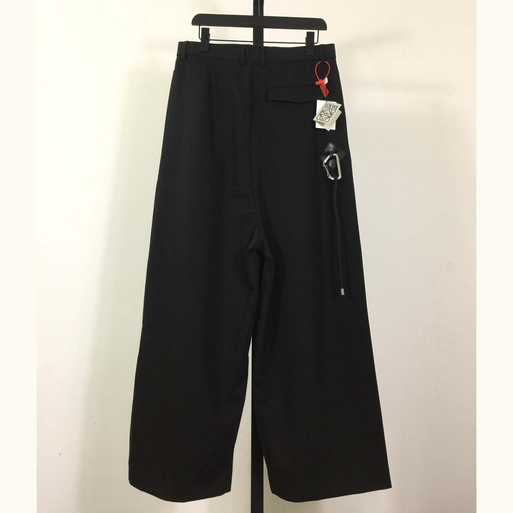 Loewe Low Crotch Trousers In Cotton Black - DopestKickz