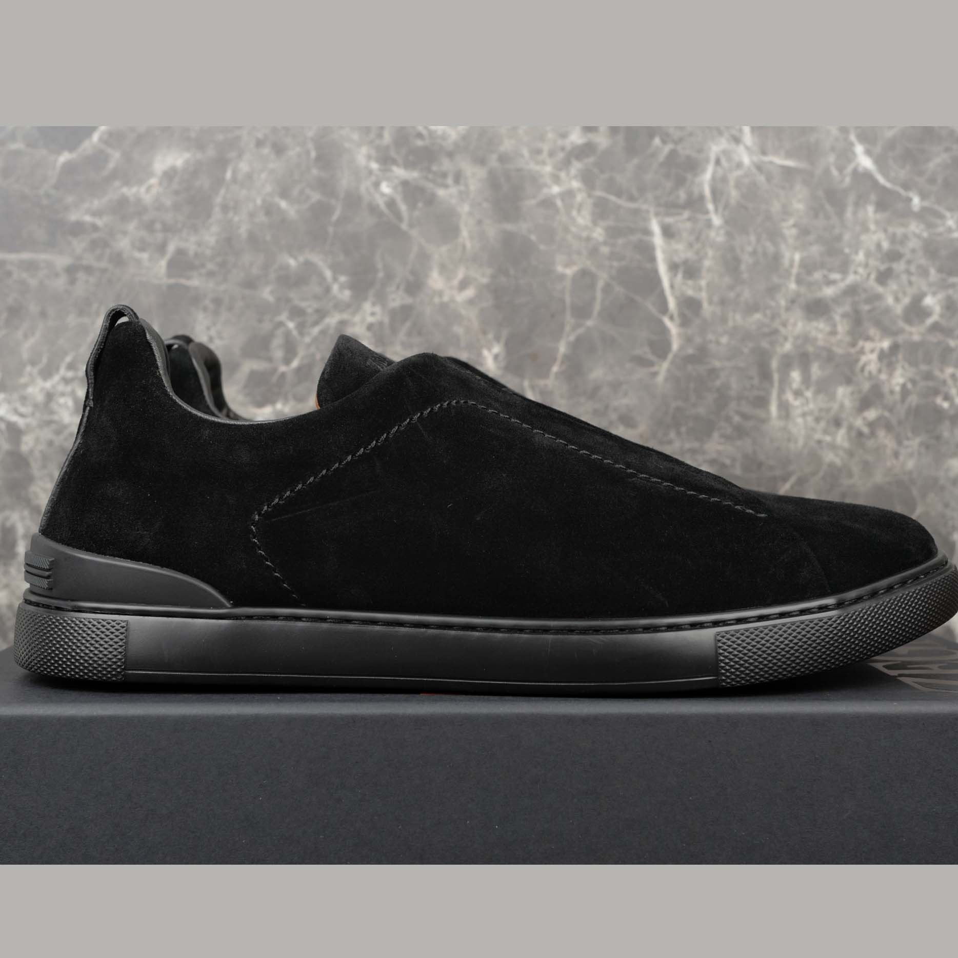 Zegna Suede Triple Stitch™ Sneakers - DopestKickz