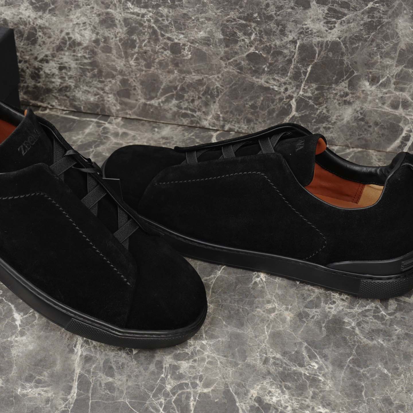 Zegna Suede Triple Stitch™ Sneakers - DopestKickz